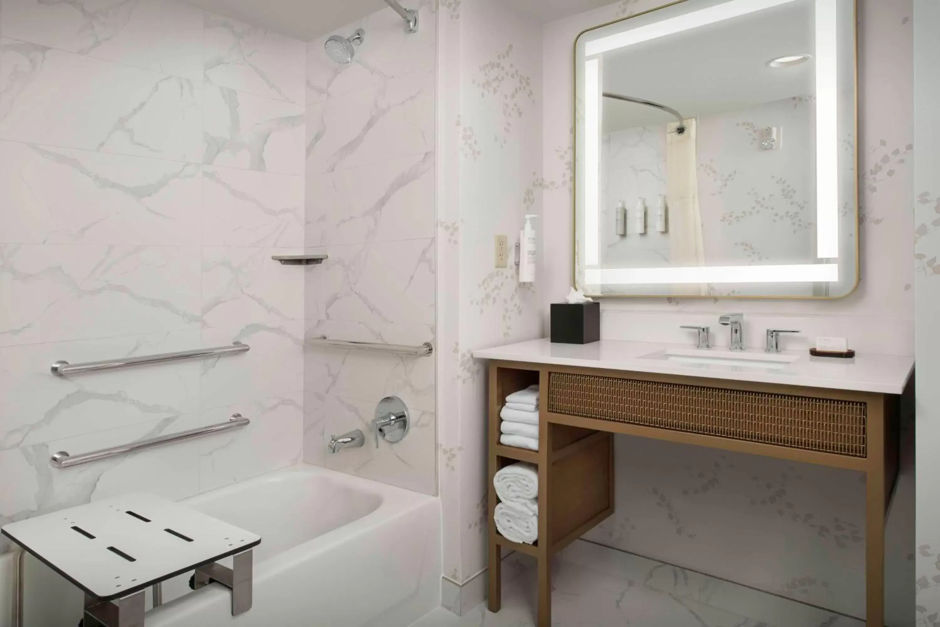 Bathroom in Embassy Suites by Hilton Dulles North Loudoun Bathroom in Embassy Suites by Hilton Dulles North Loudoun