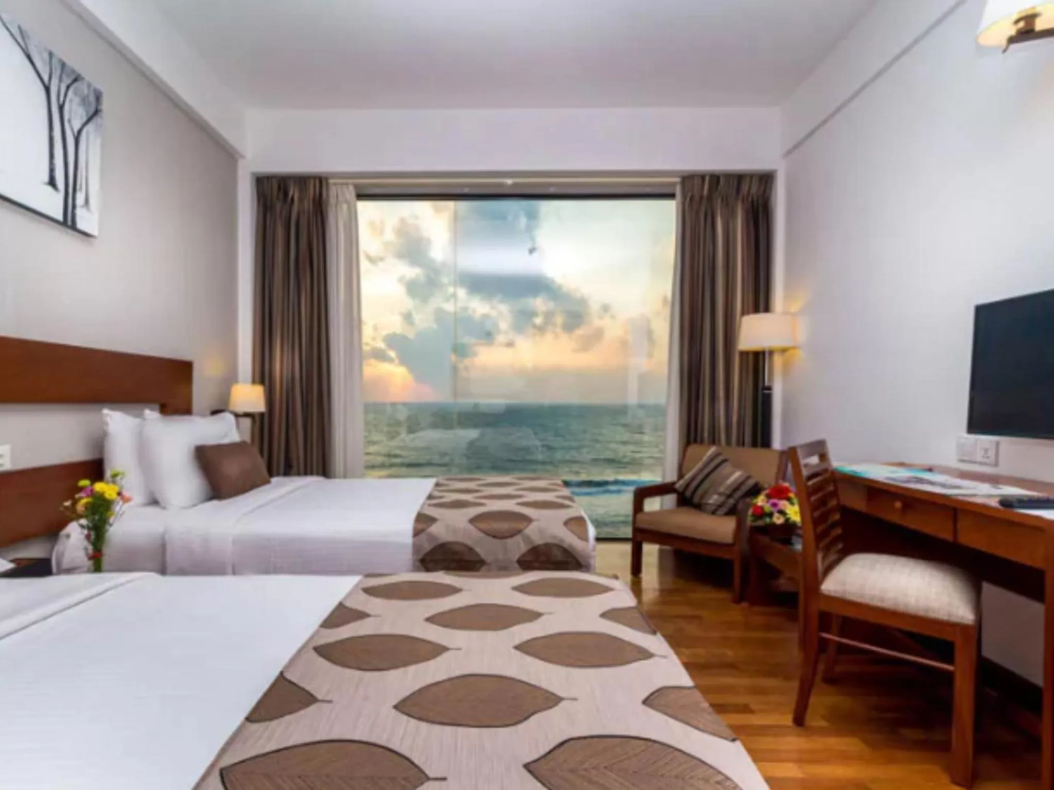 Bed in The Ocean Colombo - Guaranteed Sea View Rooms