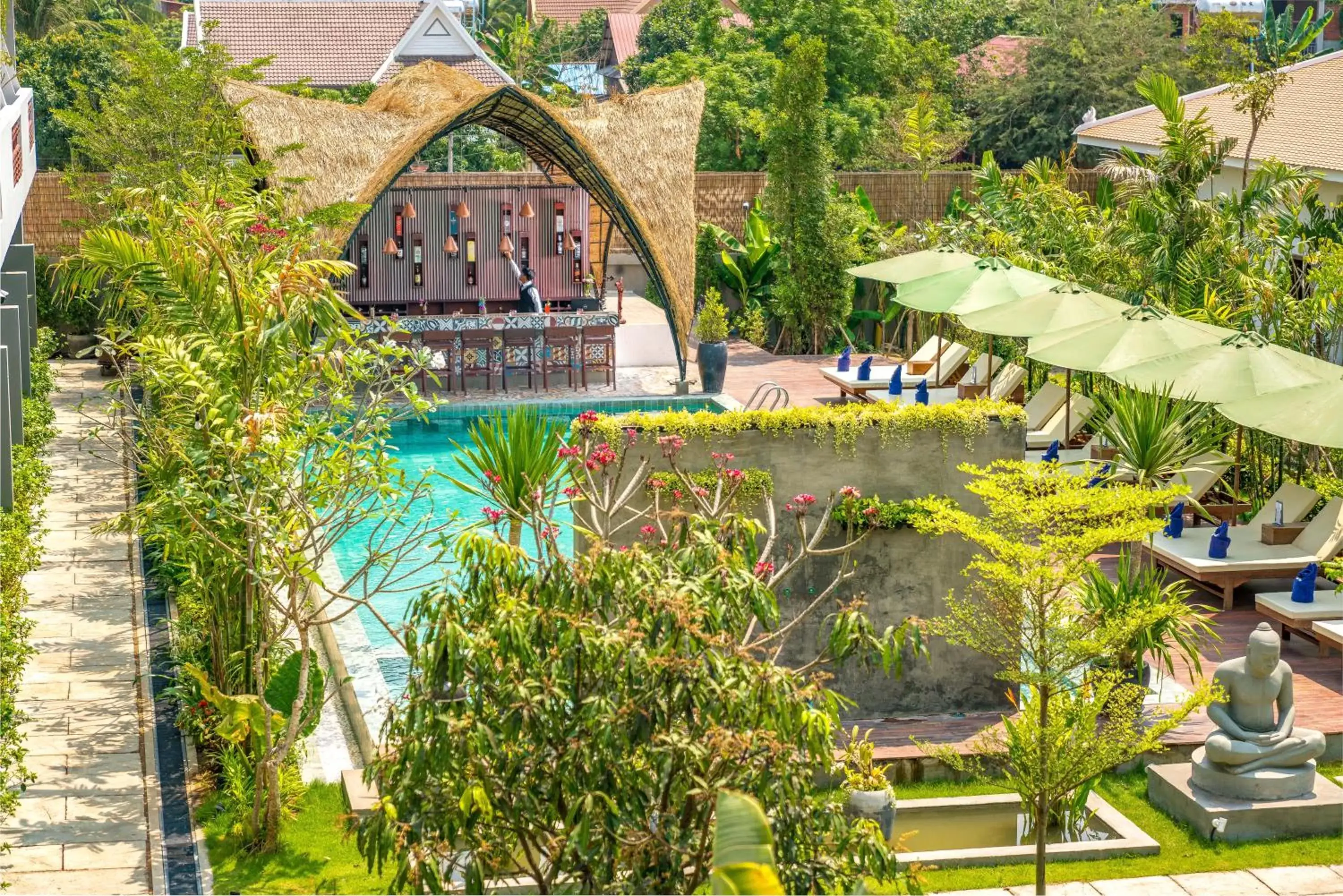 Lounge or bar, Pool View in Sabara Angkor Resort & Spa