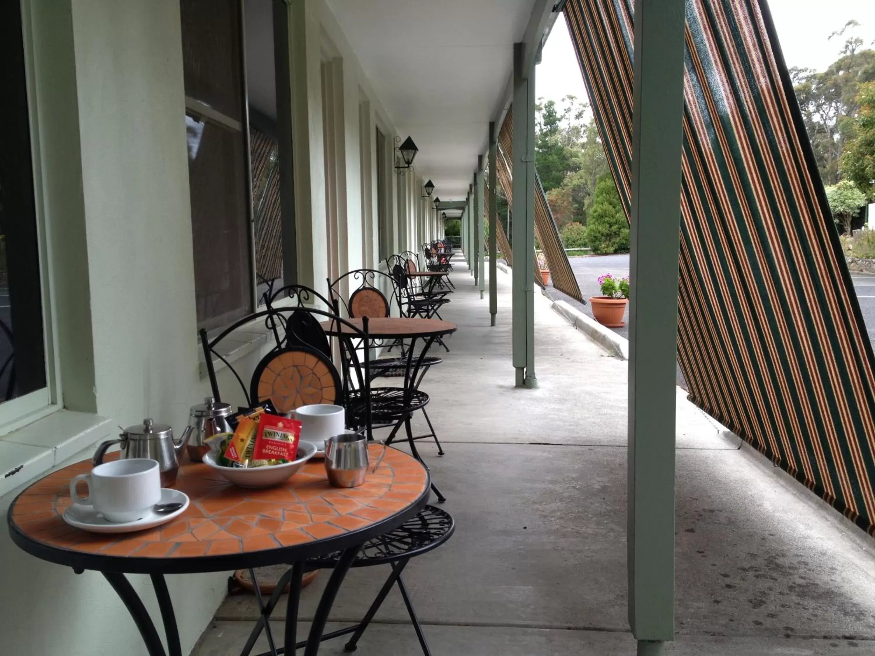 Patio in Black Forest Motel