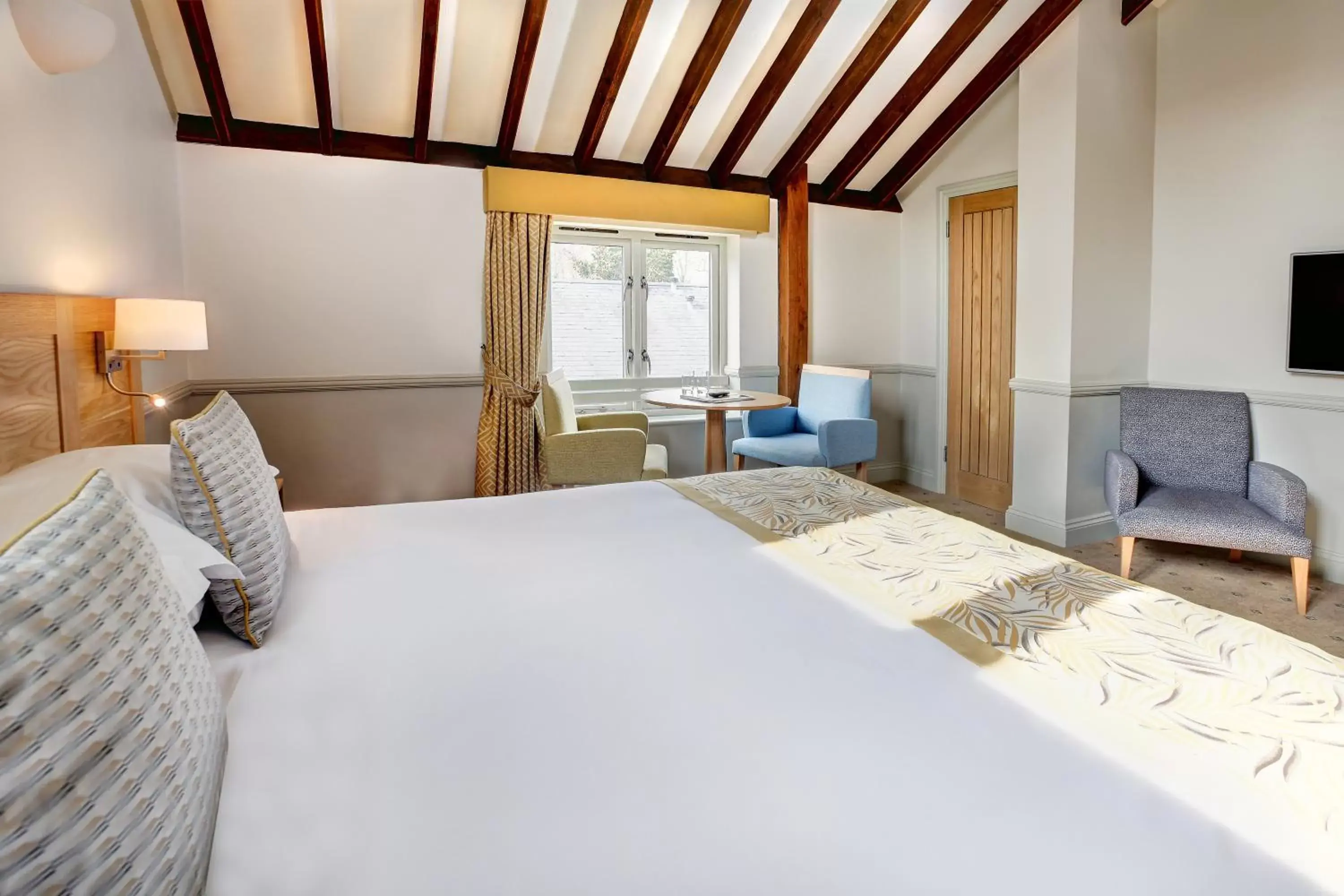 Bedroom, Bed in Quy Mill Hotel & Spa, Cambridge