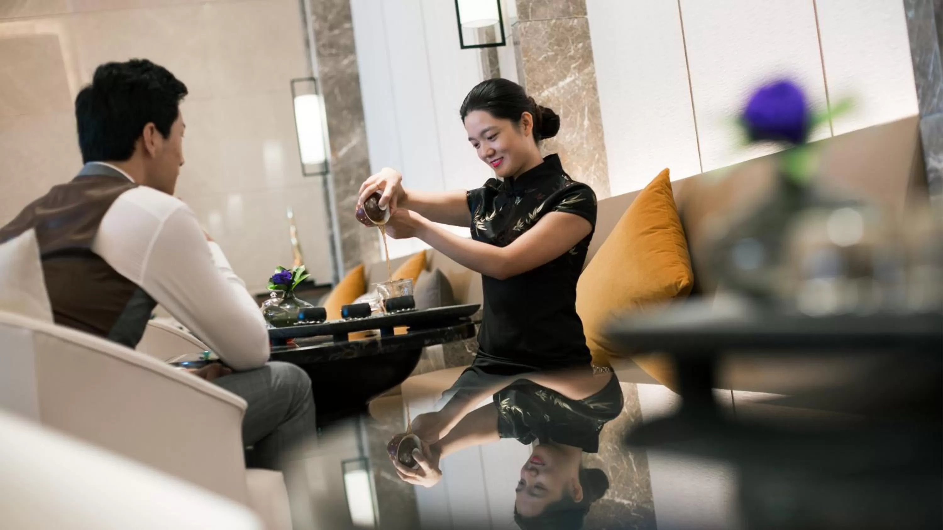 Lobby or reception in InterContinental Shanghai Hongqiao NECC by IHG