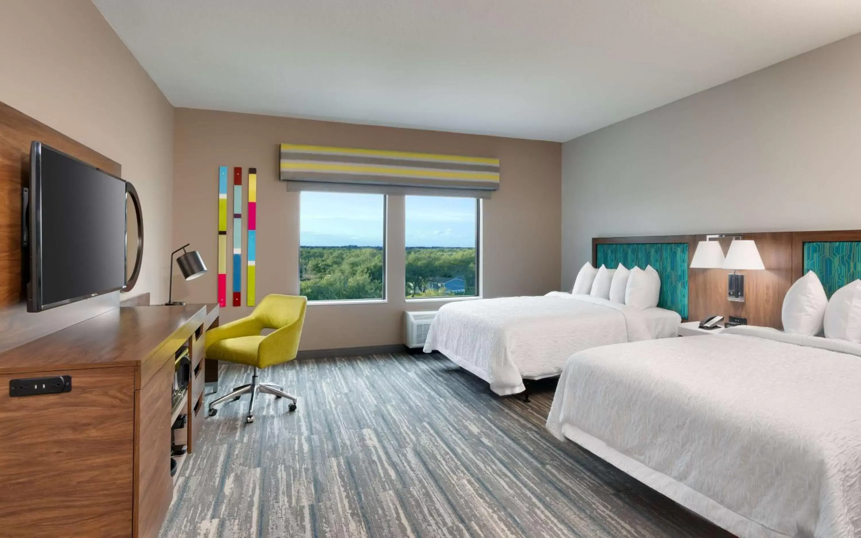 Bedroom, TV/Entertainment Center in Hampton Inn & Suites Rockport-Fulton