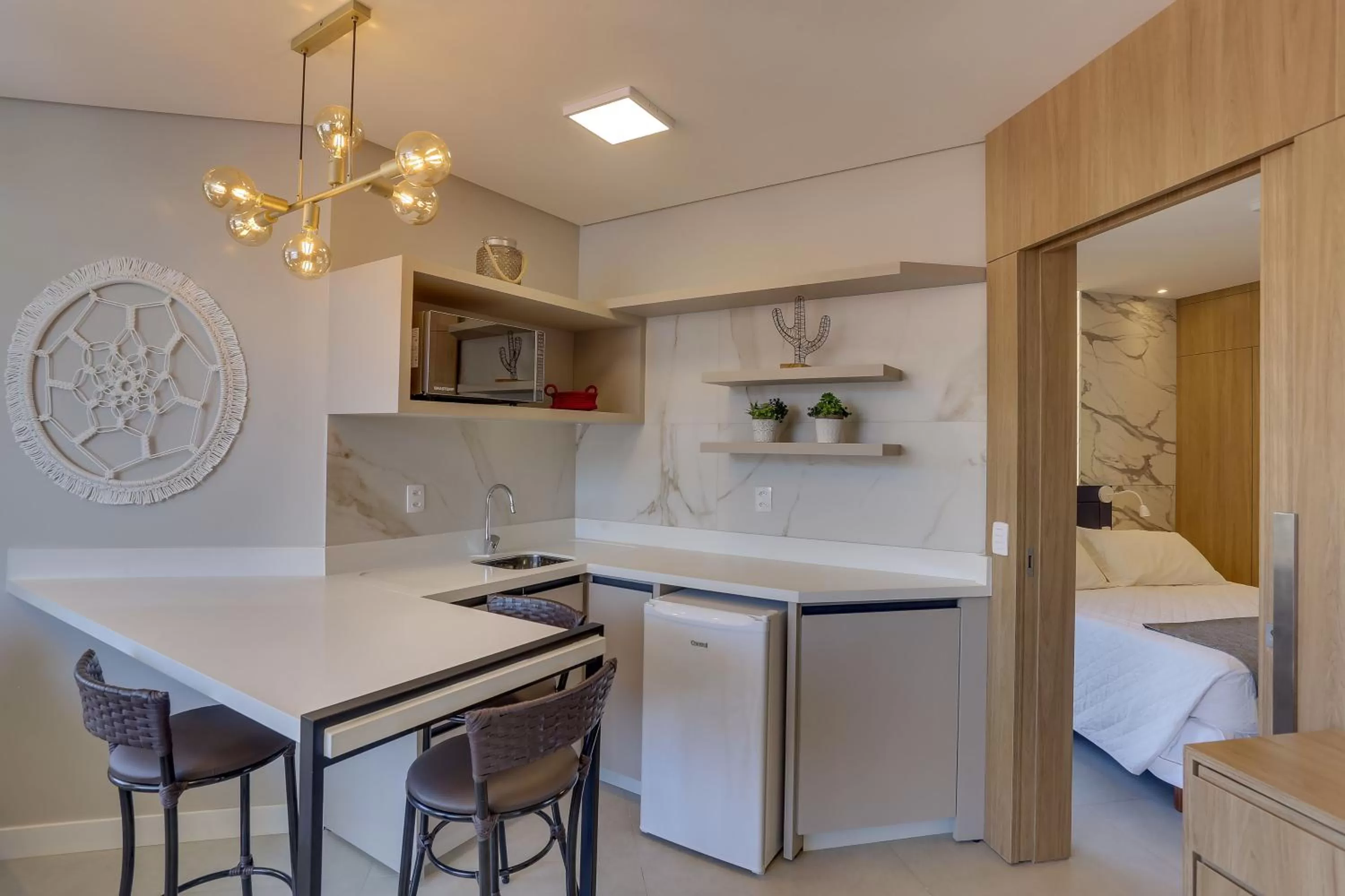 Kitchen or kitchenette in Hotel Sete Ilhas