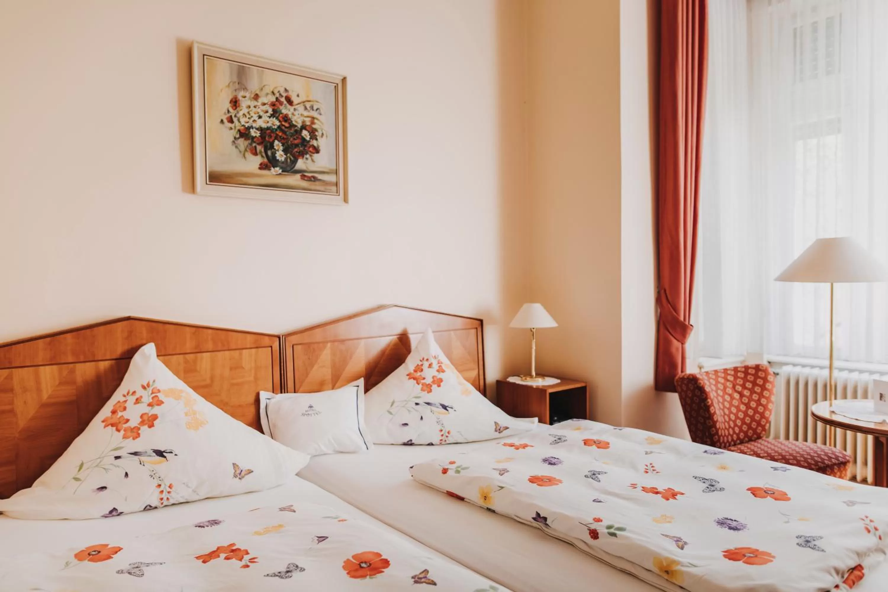 Bed in Hotel Spöttel