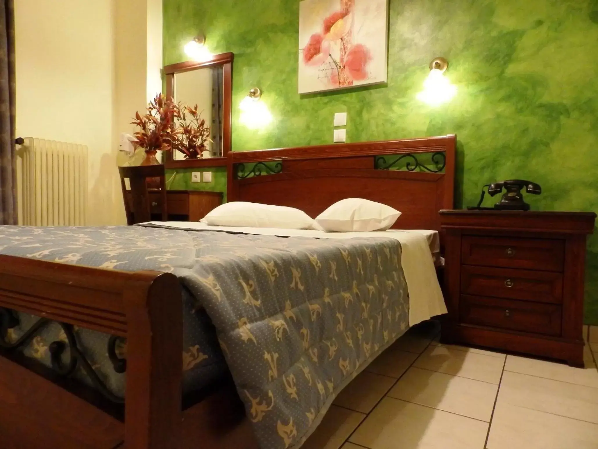 Bed in Pergamos Hotel