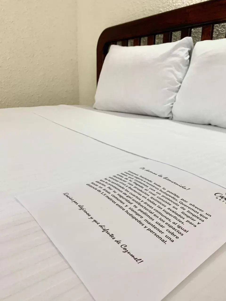 Bed in Hotel Caribe