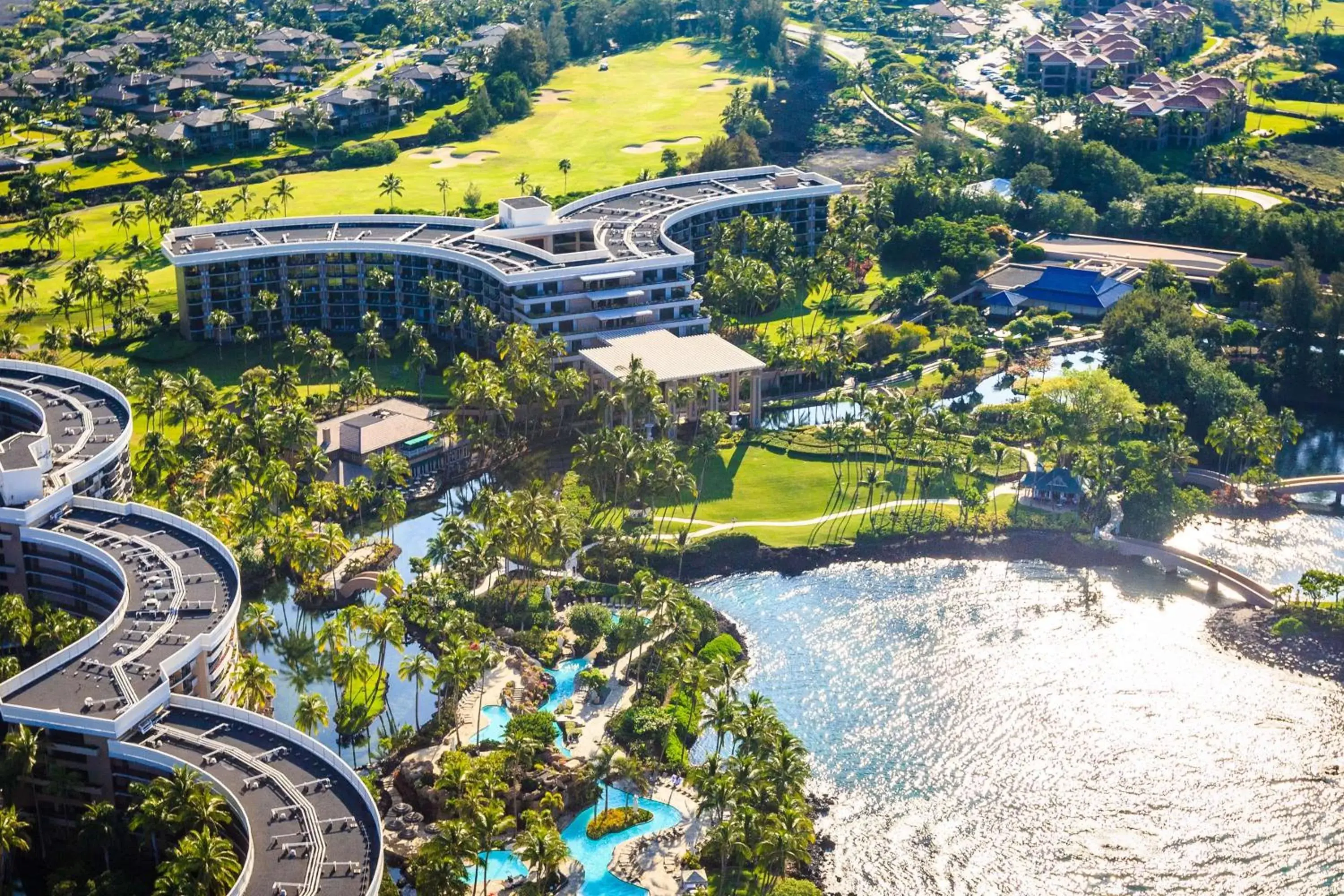 Property building, Bird's-eye View in Hilton Waikoloa Village