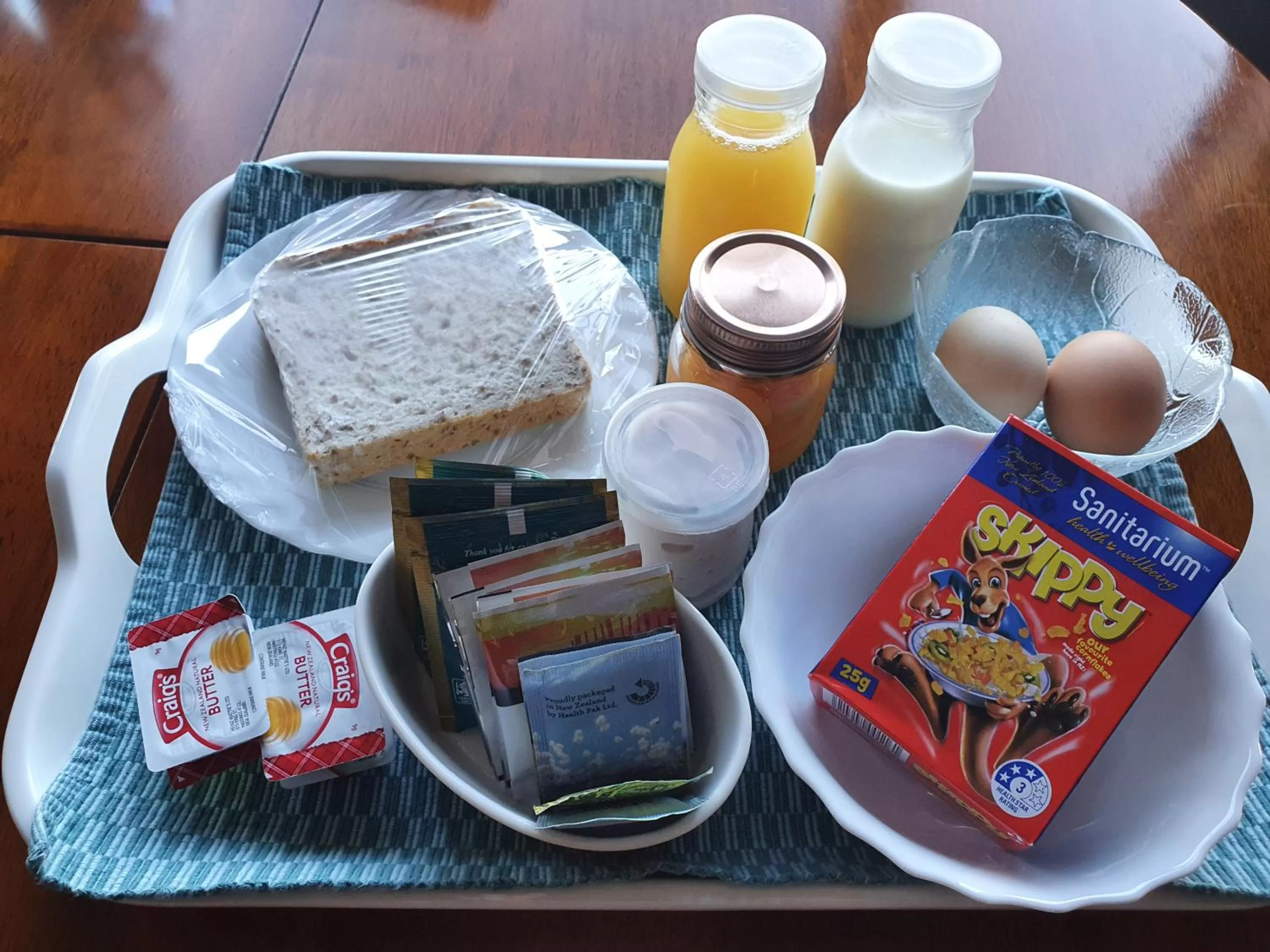 Continental breakfast in Panorama Motor Lodge