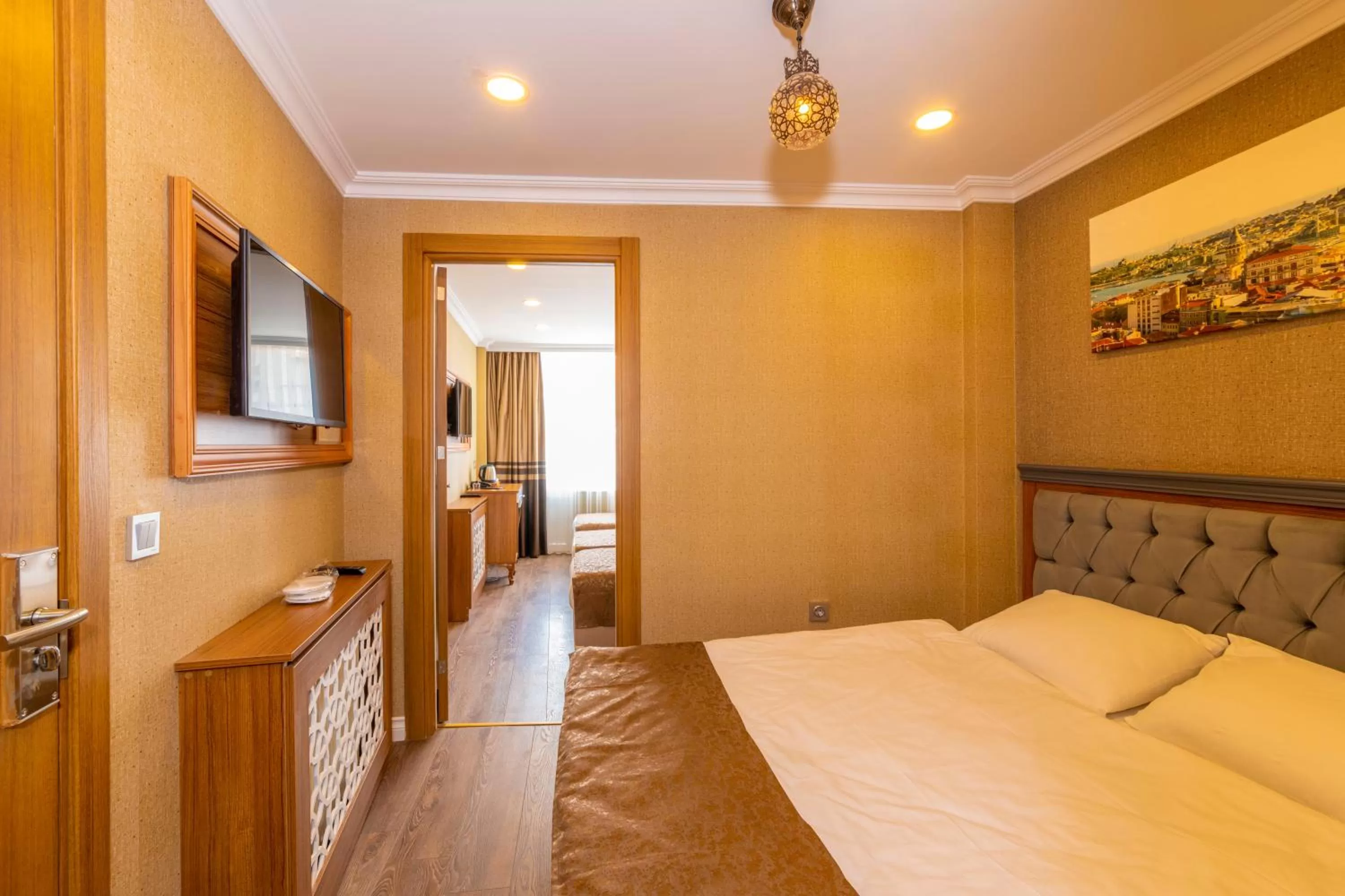 Bed in Golden Sand Hotel