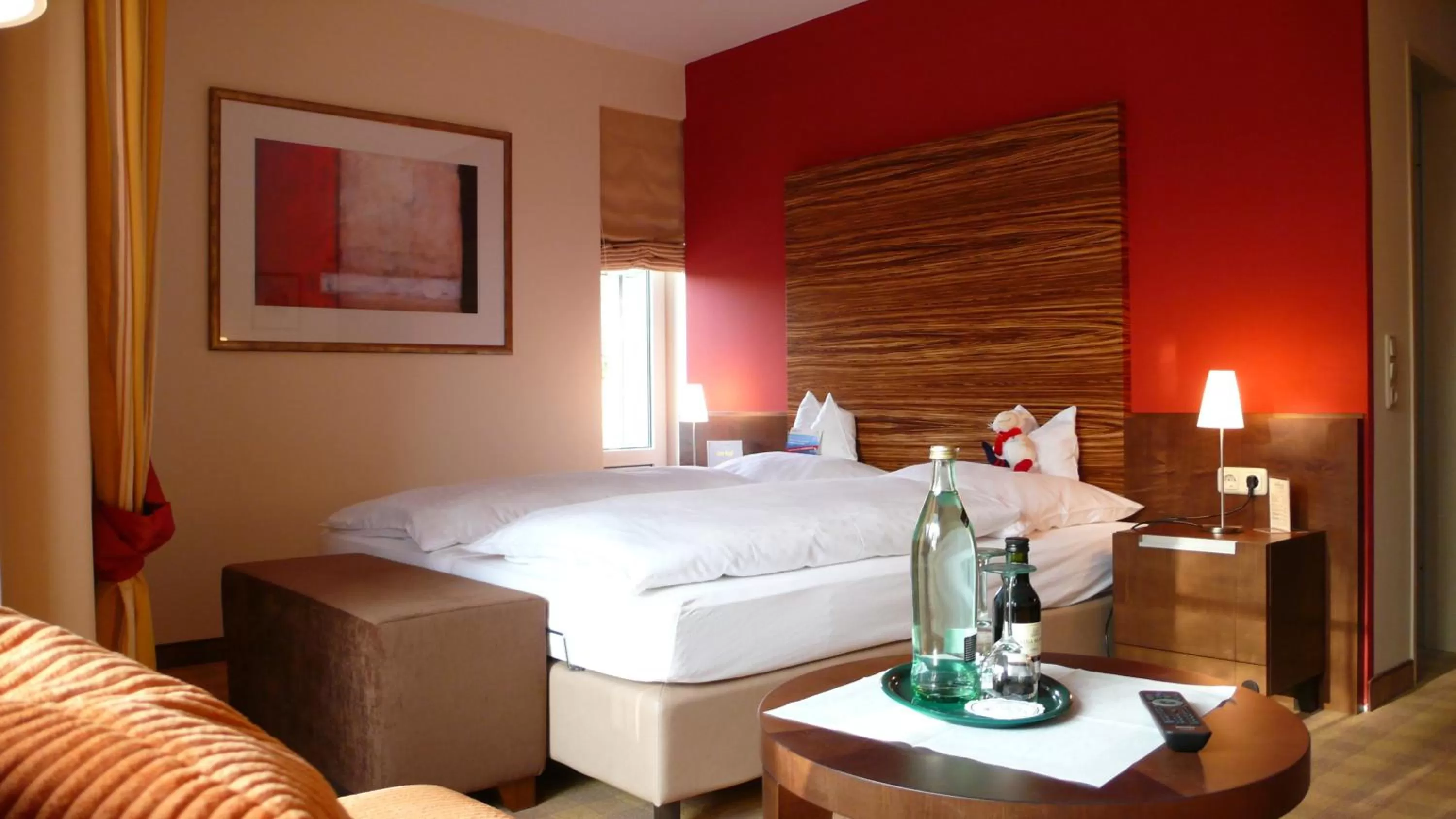 Bed in Köhlers Forsthaus Wellness & Genuss Hotel