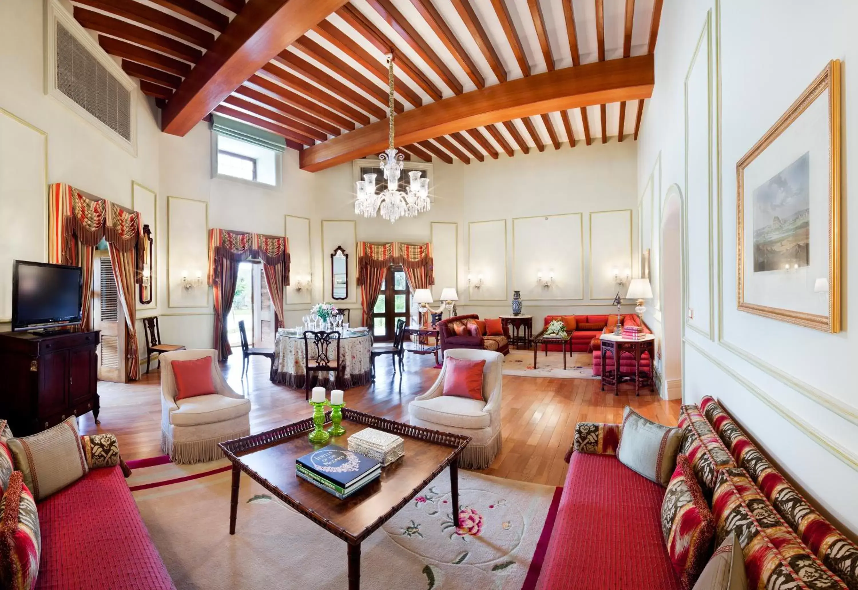 Seating area in Taj Falaknuma Palace