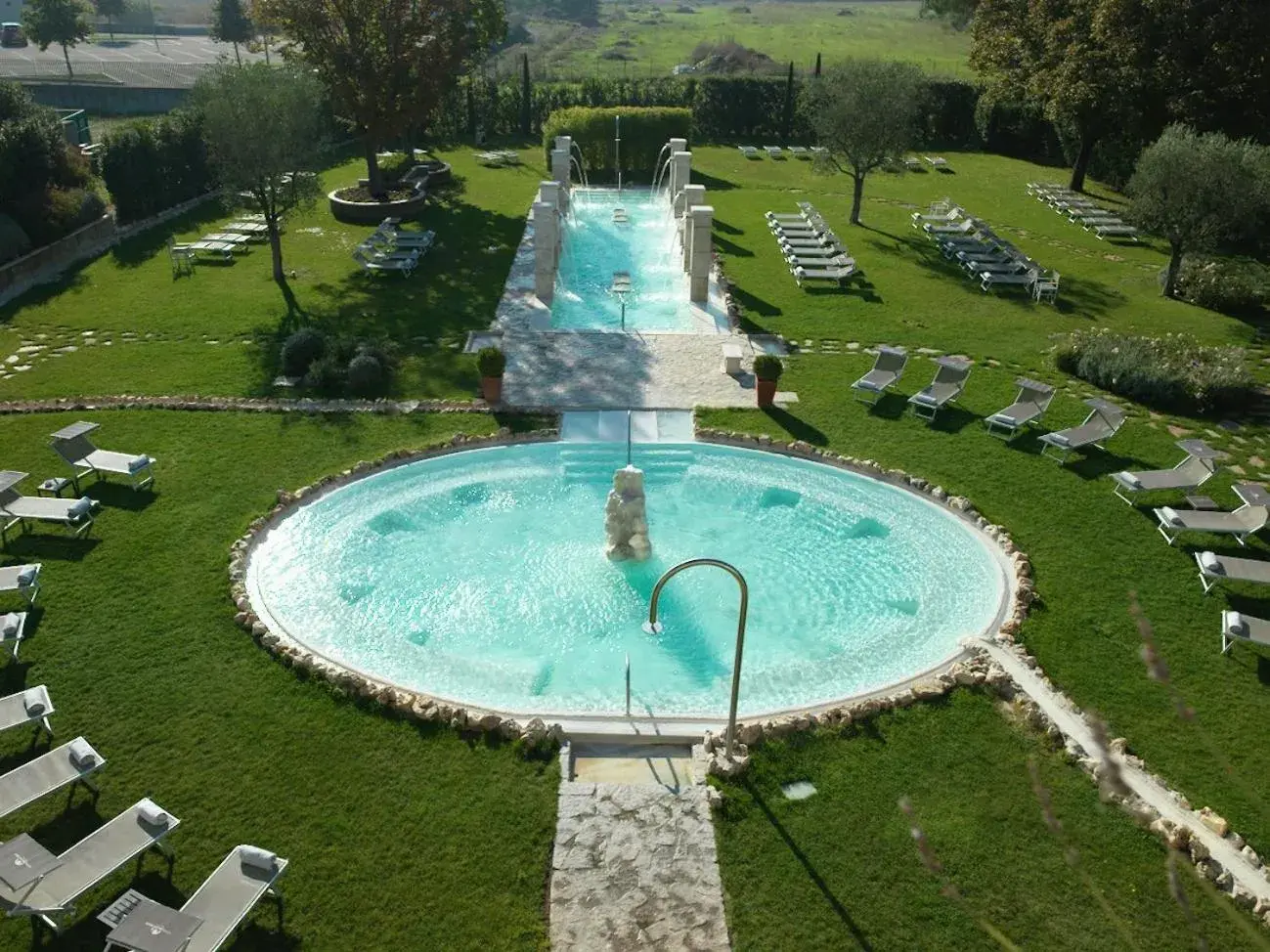 Hot Spring Bath, Pool View in Hotel Salus Terme