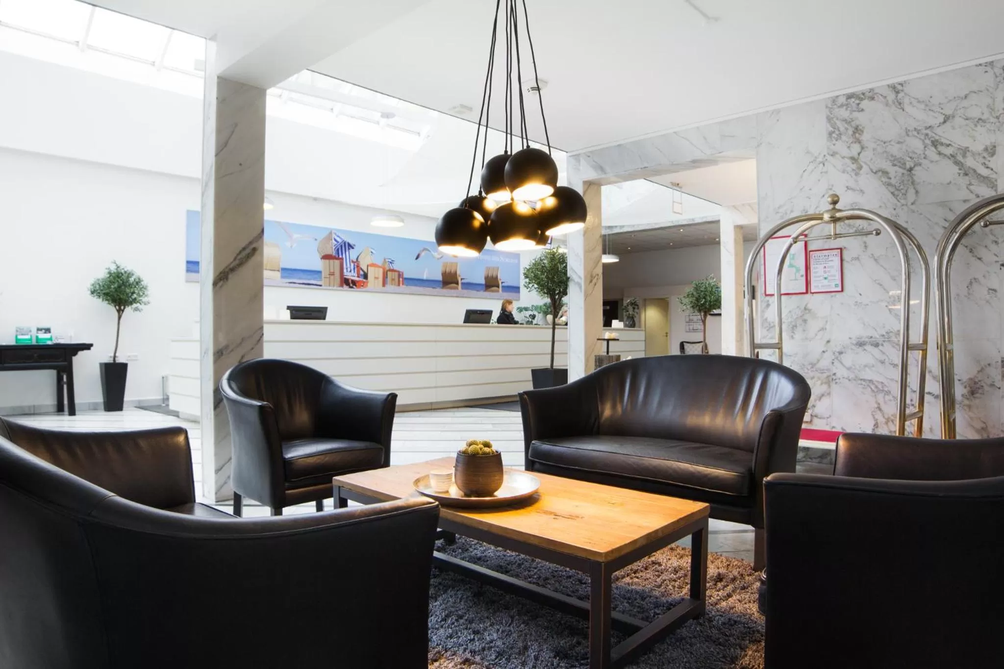 Lobby or reception in Hotel des Nordens Flensburg Wellness & Spa