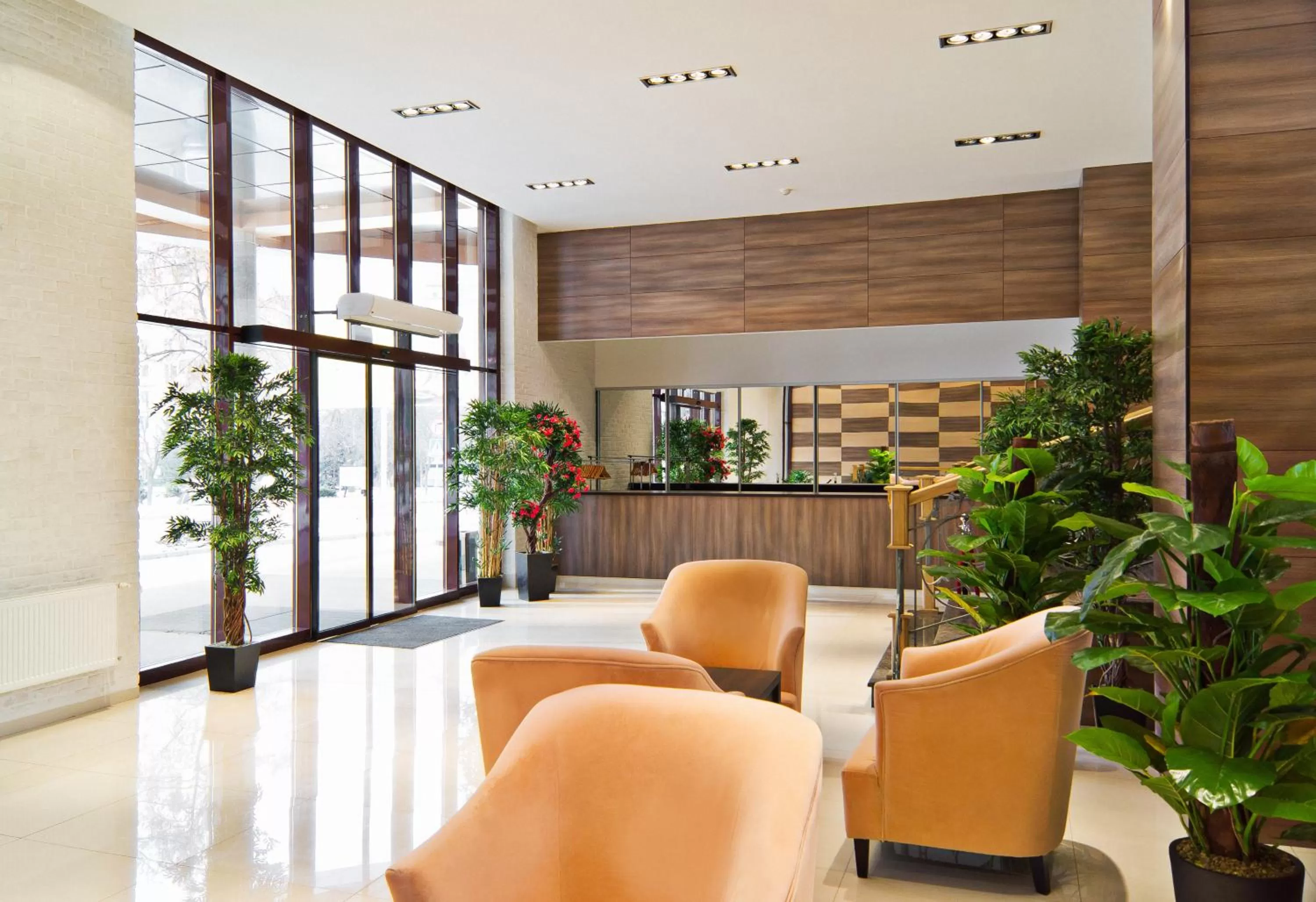 Lobby or reception in Hotel Russia