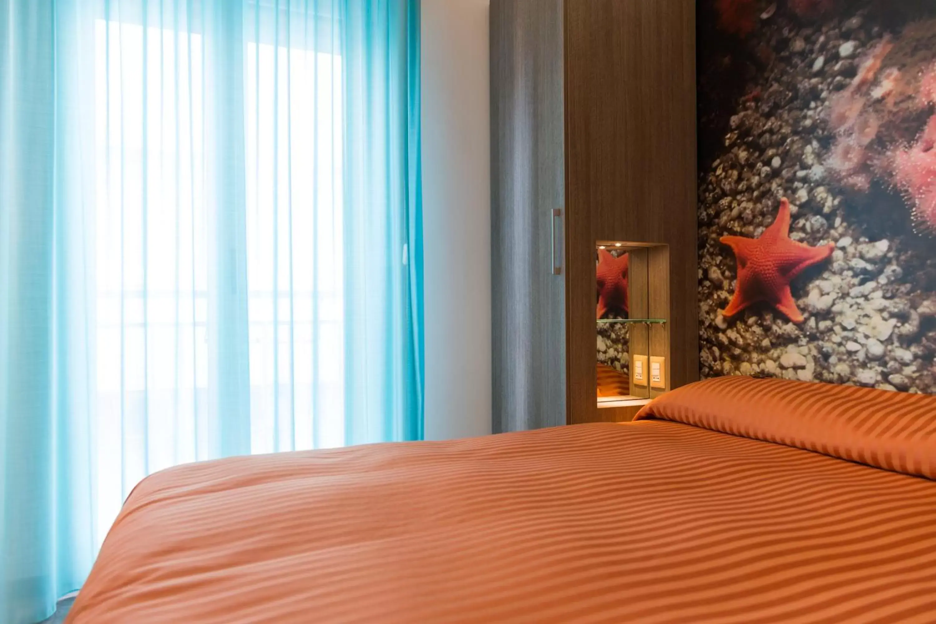 Decorative detail, Bed in Hotel Miramare