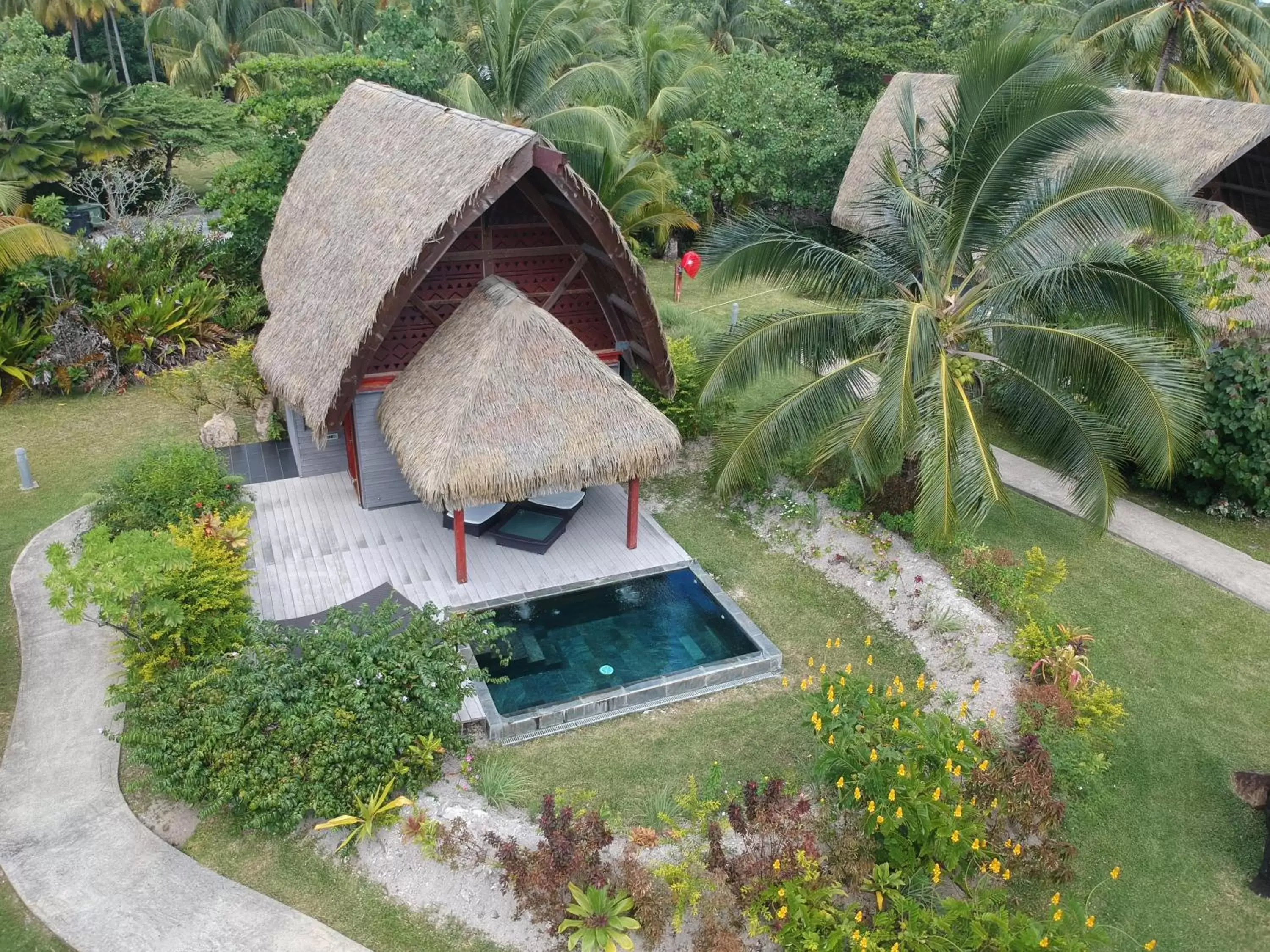 Swimming pool, Bird's-eye View in Maitai Lapita Village Huahine