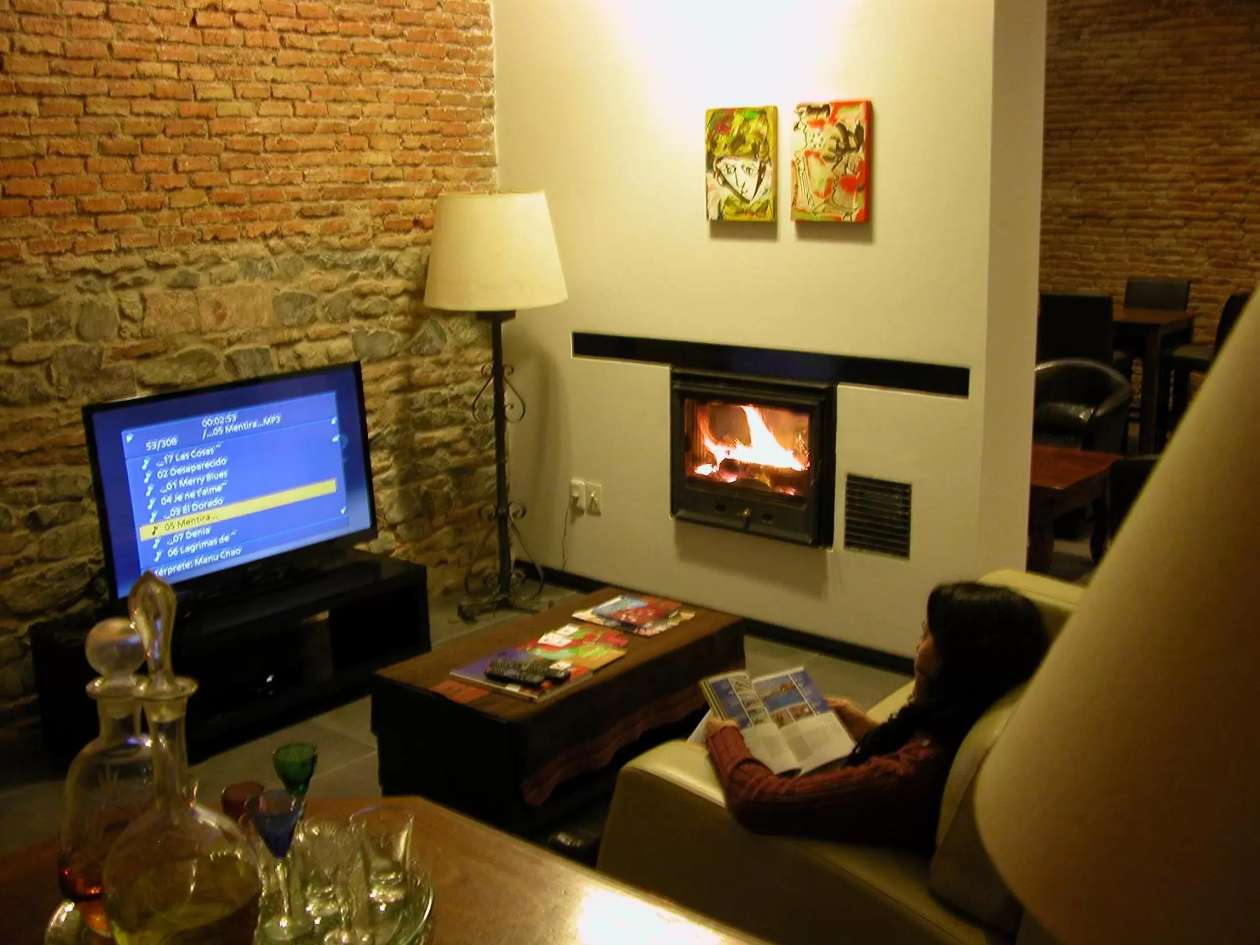 Communal lounge/ TV room, TV/Entertainment Center in Posada Boutique Las Terrazas