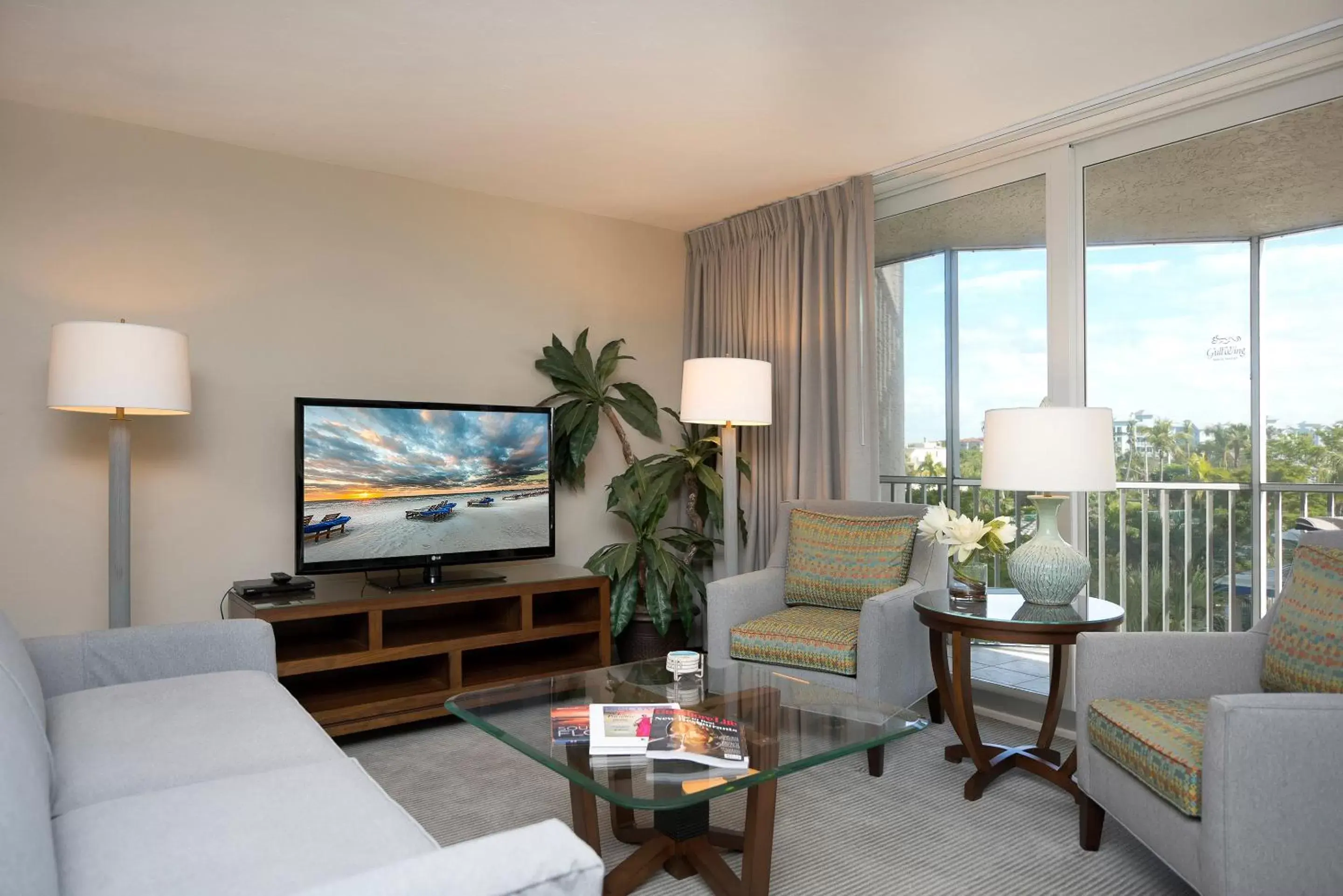 Living room in GullWing Beach Resort
