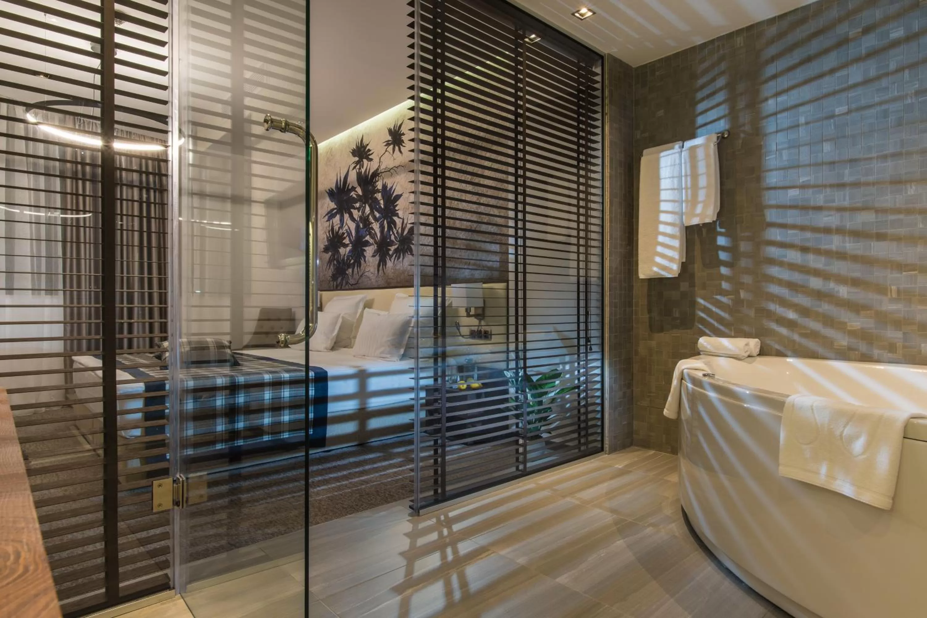 Bathroom, Bed in Rosslyn Dimyat Hotel Varna