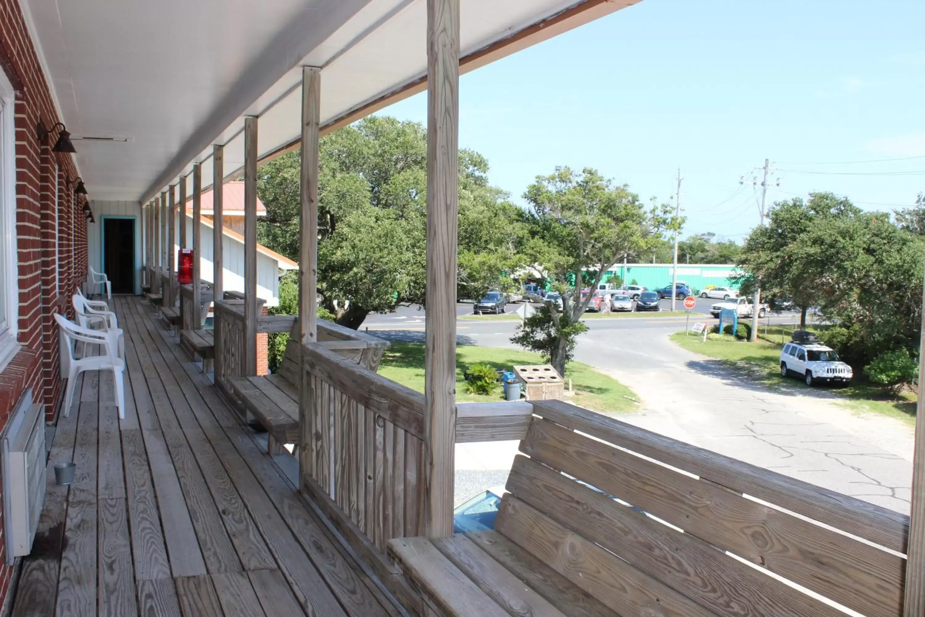 Patio in Cape Pines Motel