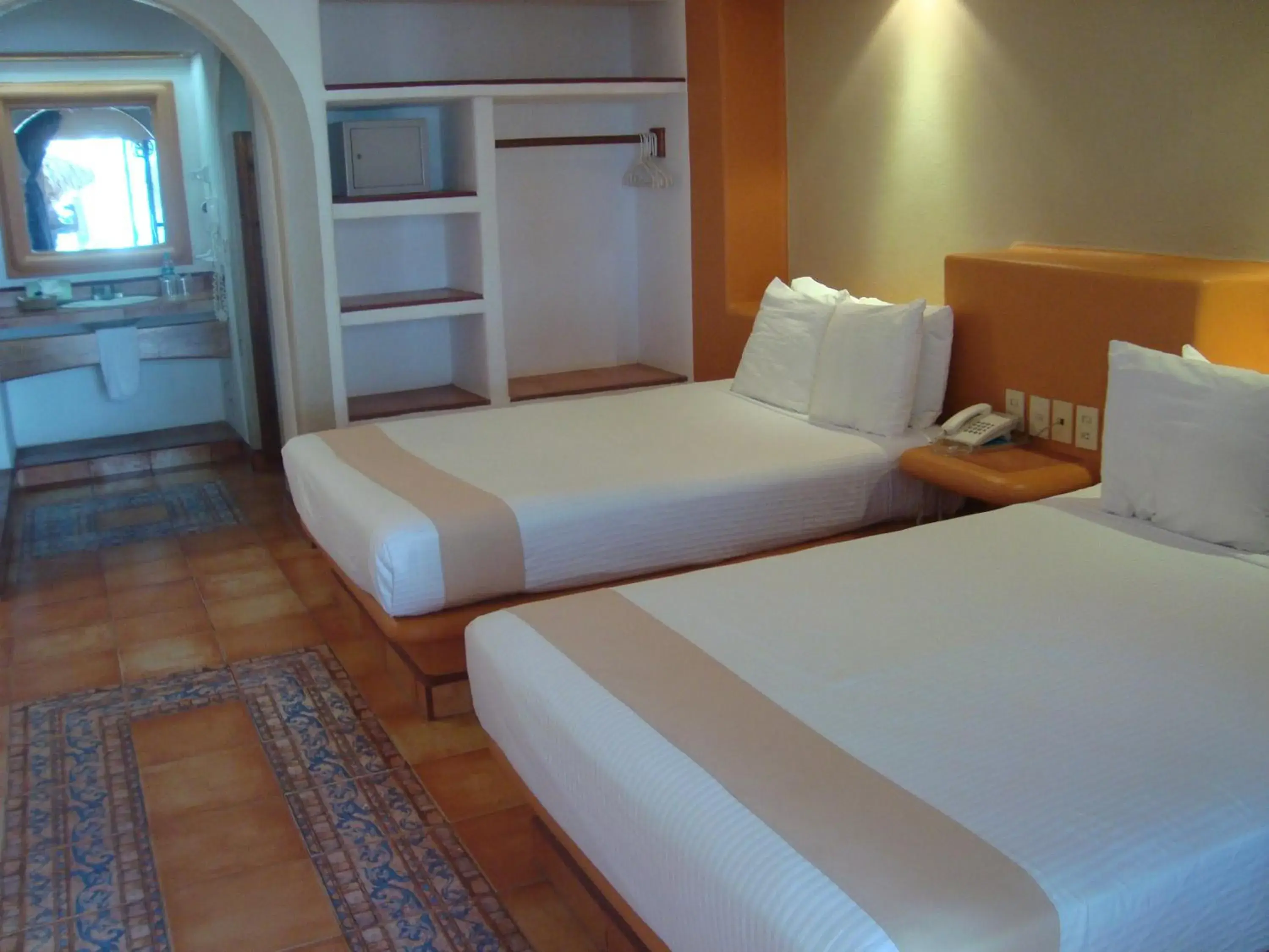 Bed in Hotel Villa Mexicana