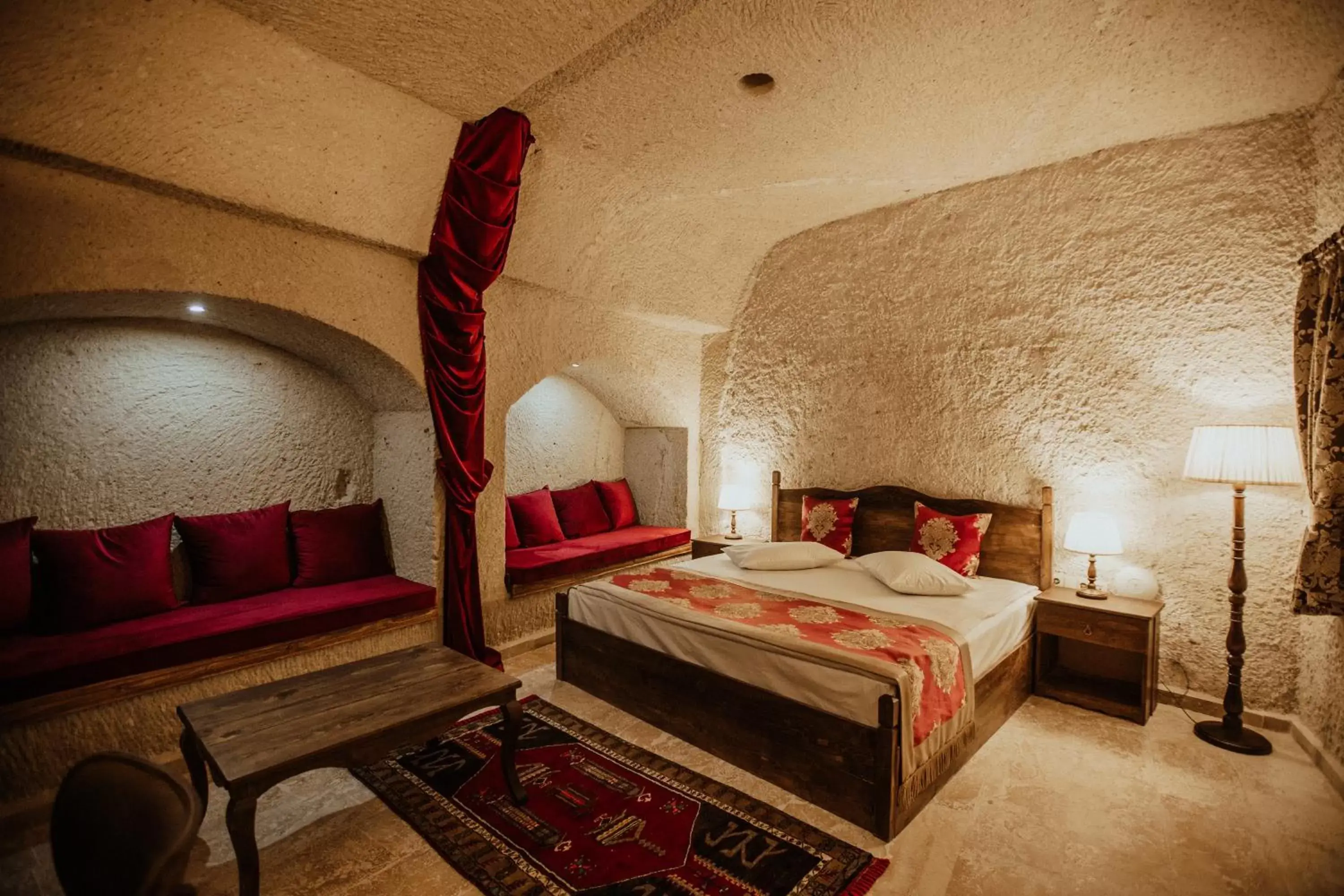 Bed in Alia Cave Hotel