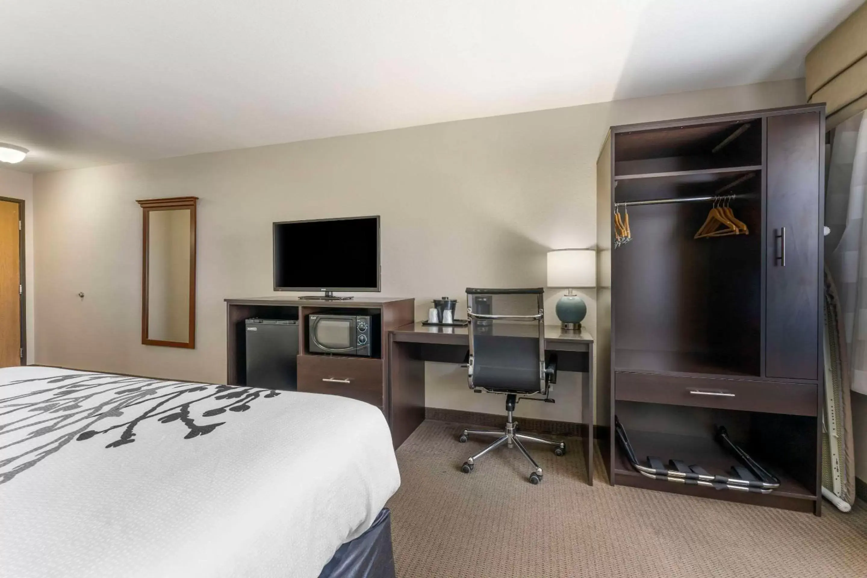 Bedroom, TV/Entertainment Center in Sleep Inn & Suites Hays I-70