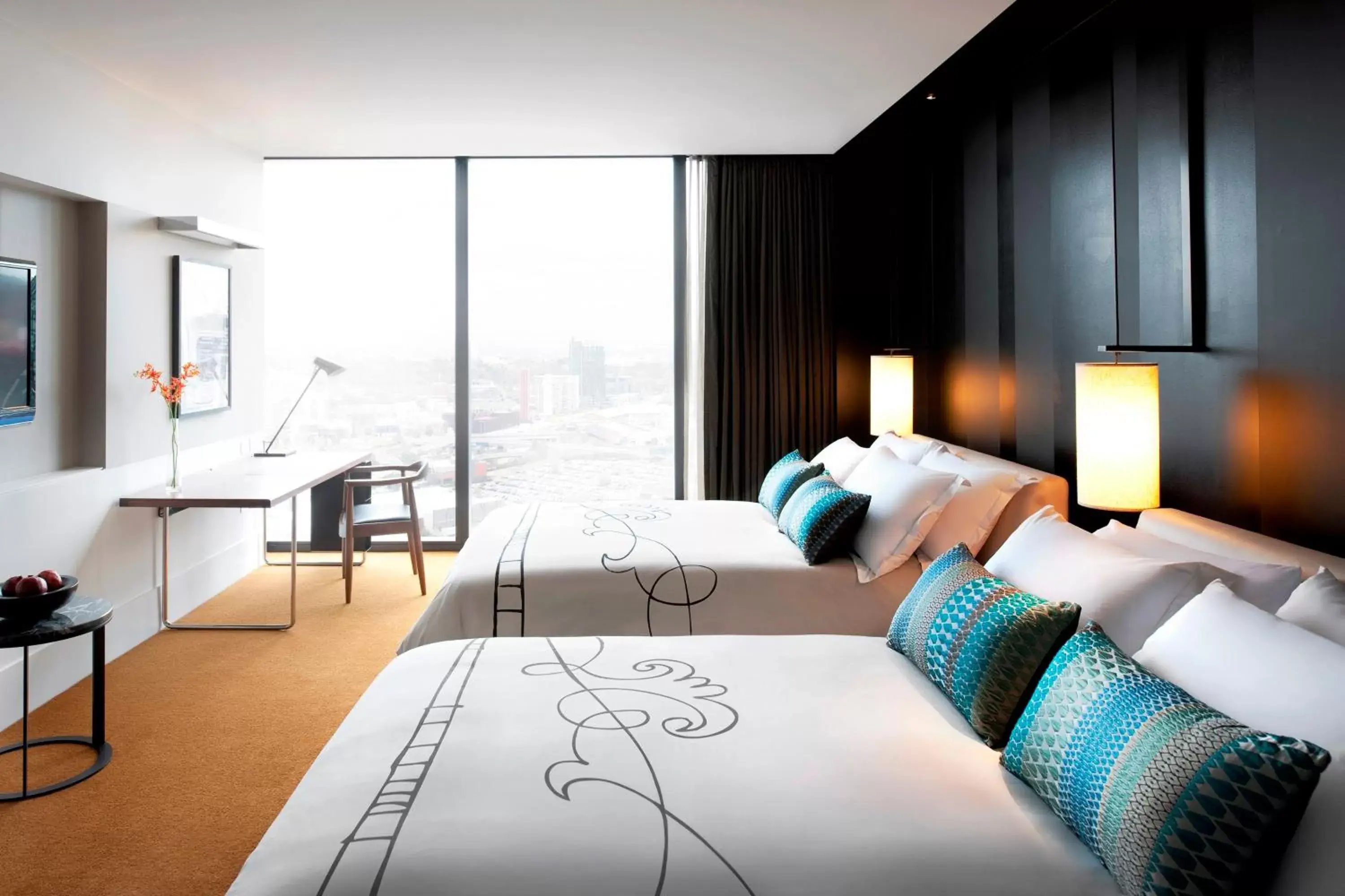 Bed in Crown Metropol Melbourne