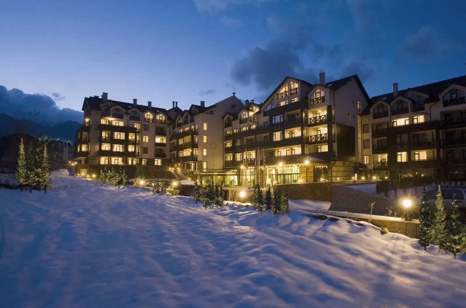 Property building, Winter in Premier Luxury Mountain Resort