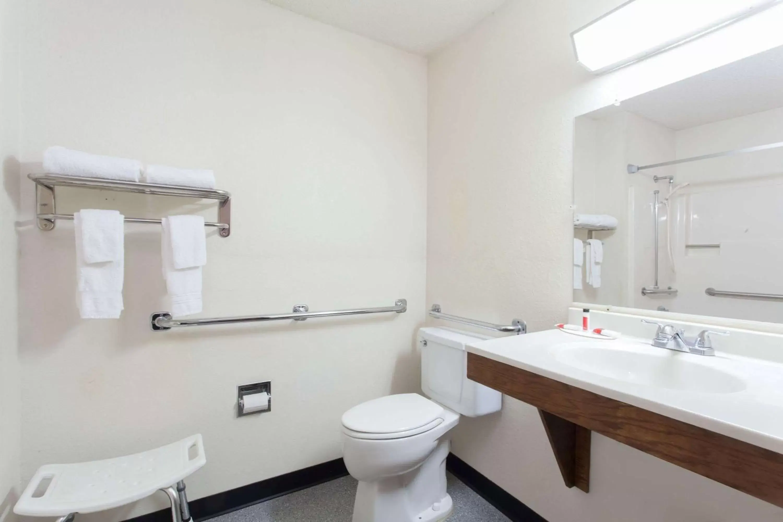 Bathroom in Super 8 by Wyndham Lewiston Auburn Area