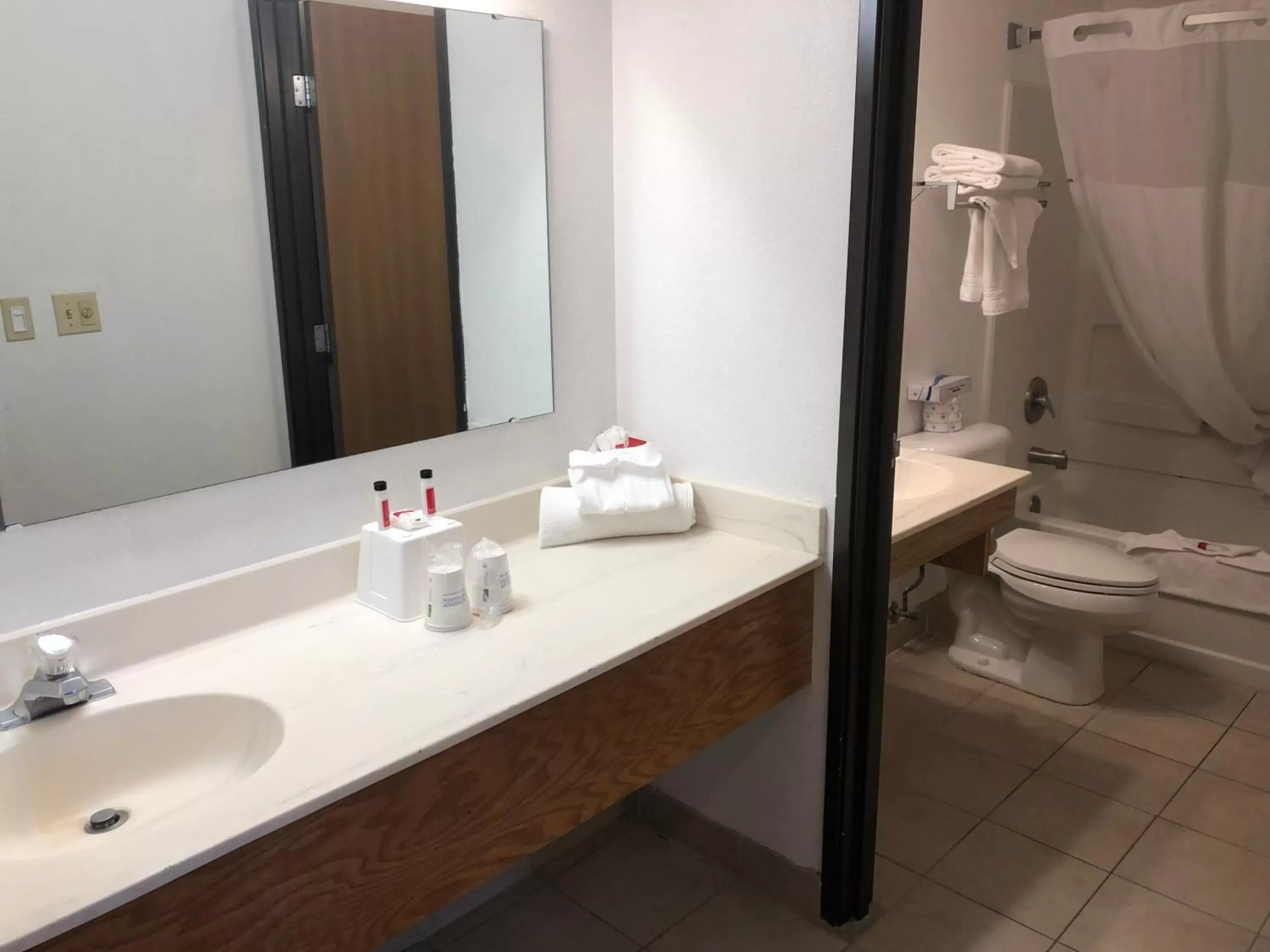 Bathroom in Super 8 by Wyndham The Dalles OR