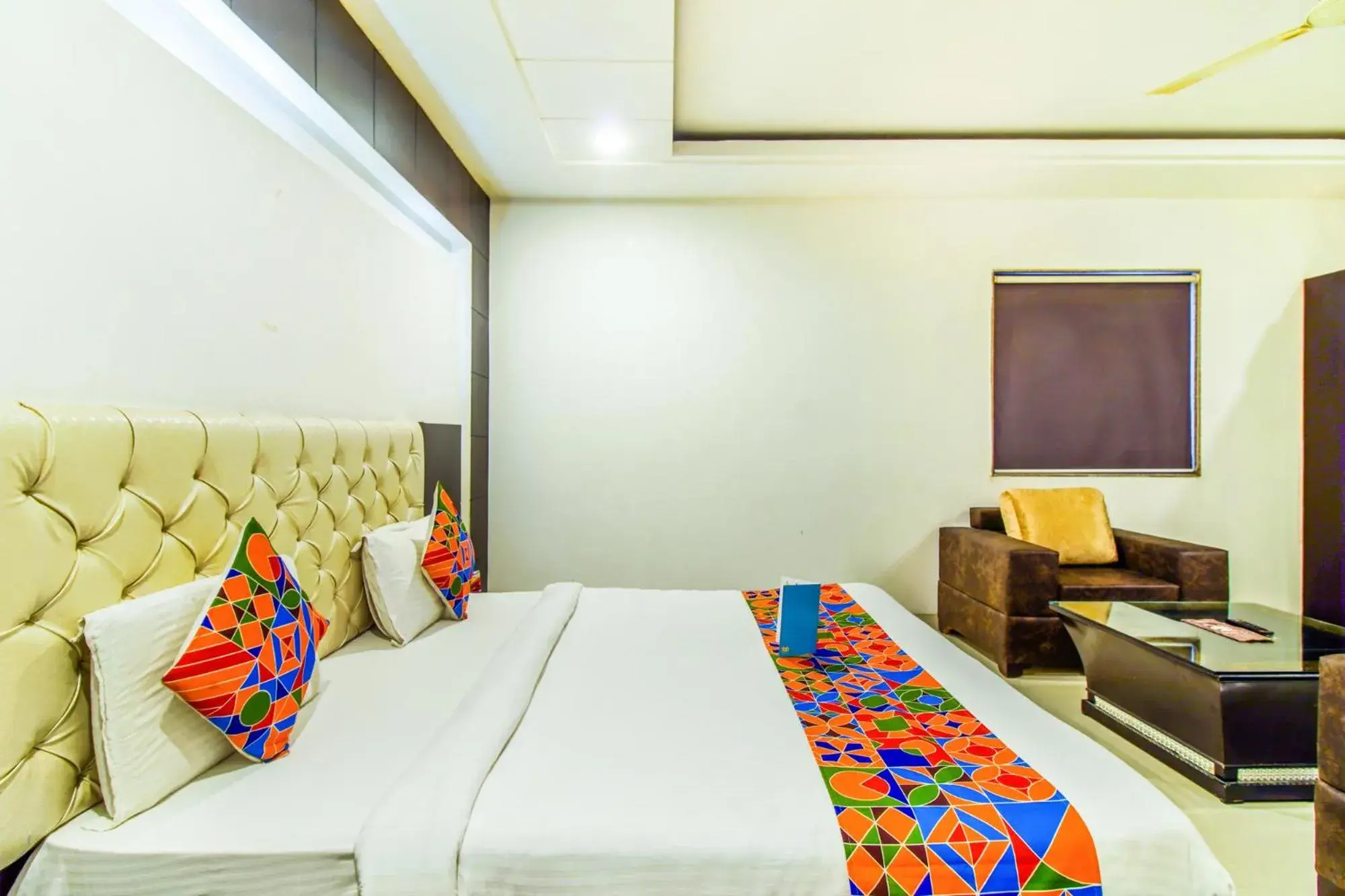 Bed in FabHotel Transit Delhi Airport Mahipalpur