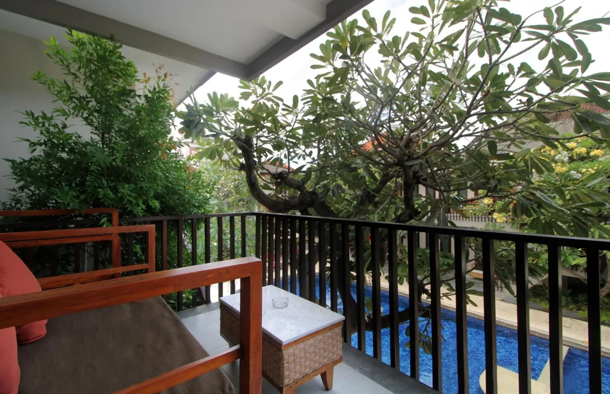 Pool view, Balcony/Terrace in Rama Garden Hotel Bali