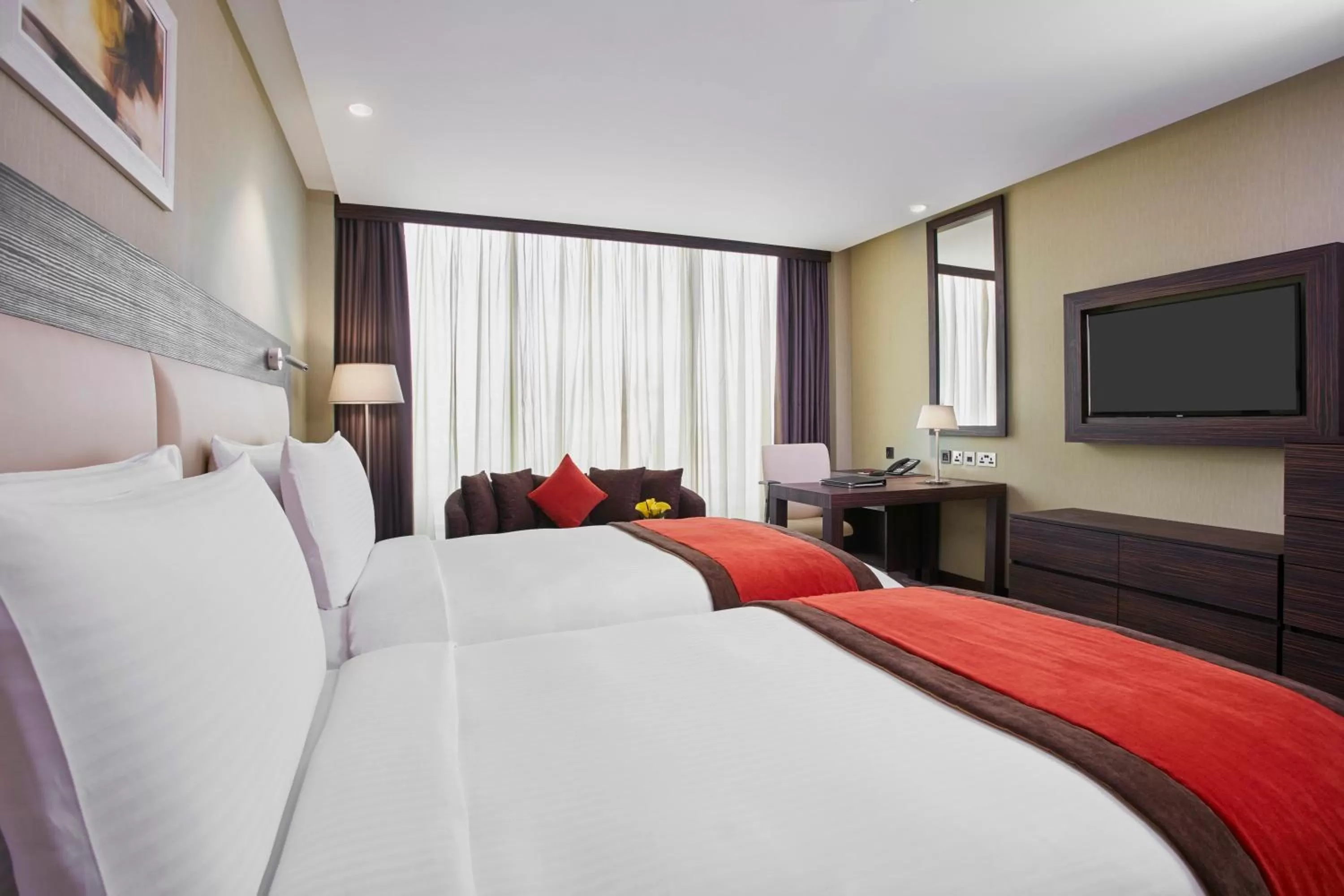 Photo of the whole room, Bed in Crowne Plaza Kuwait Al Thuraya City by IHG