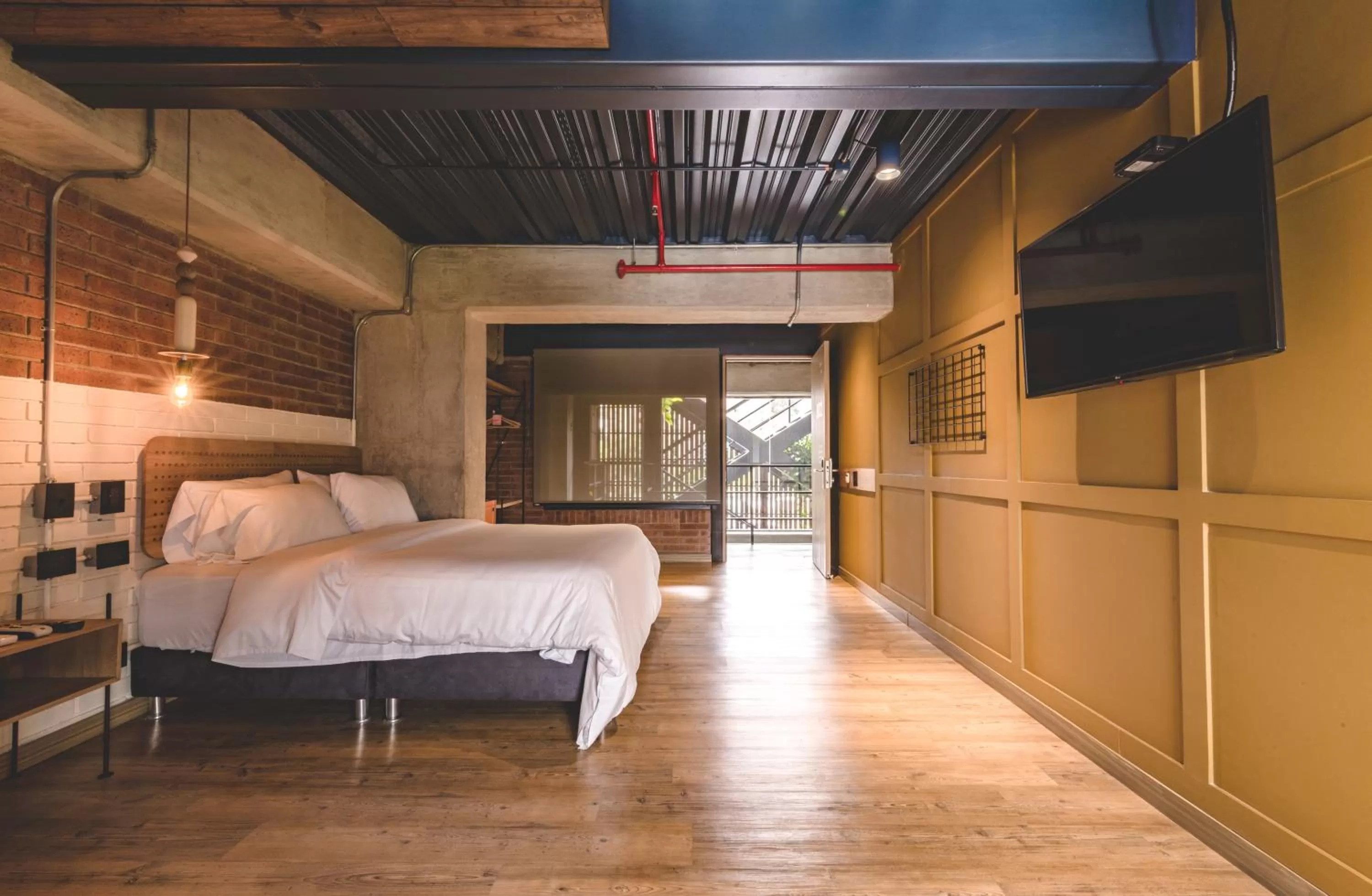 Photo of the whole room, Bed in The Somos Beats Hotel & Rooftop