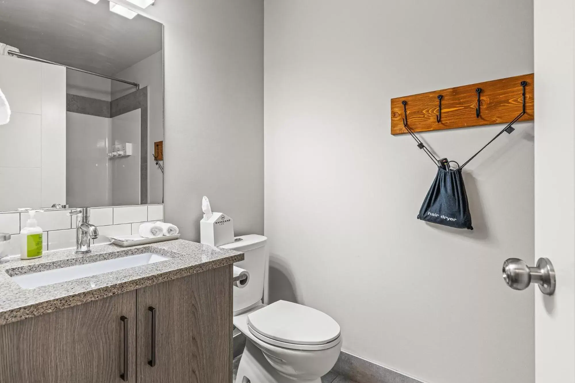 Bathroom in Basecamp Lodge Canmore