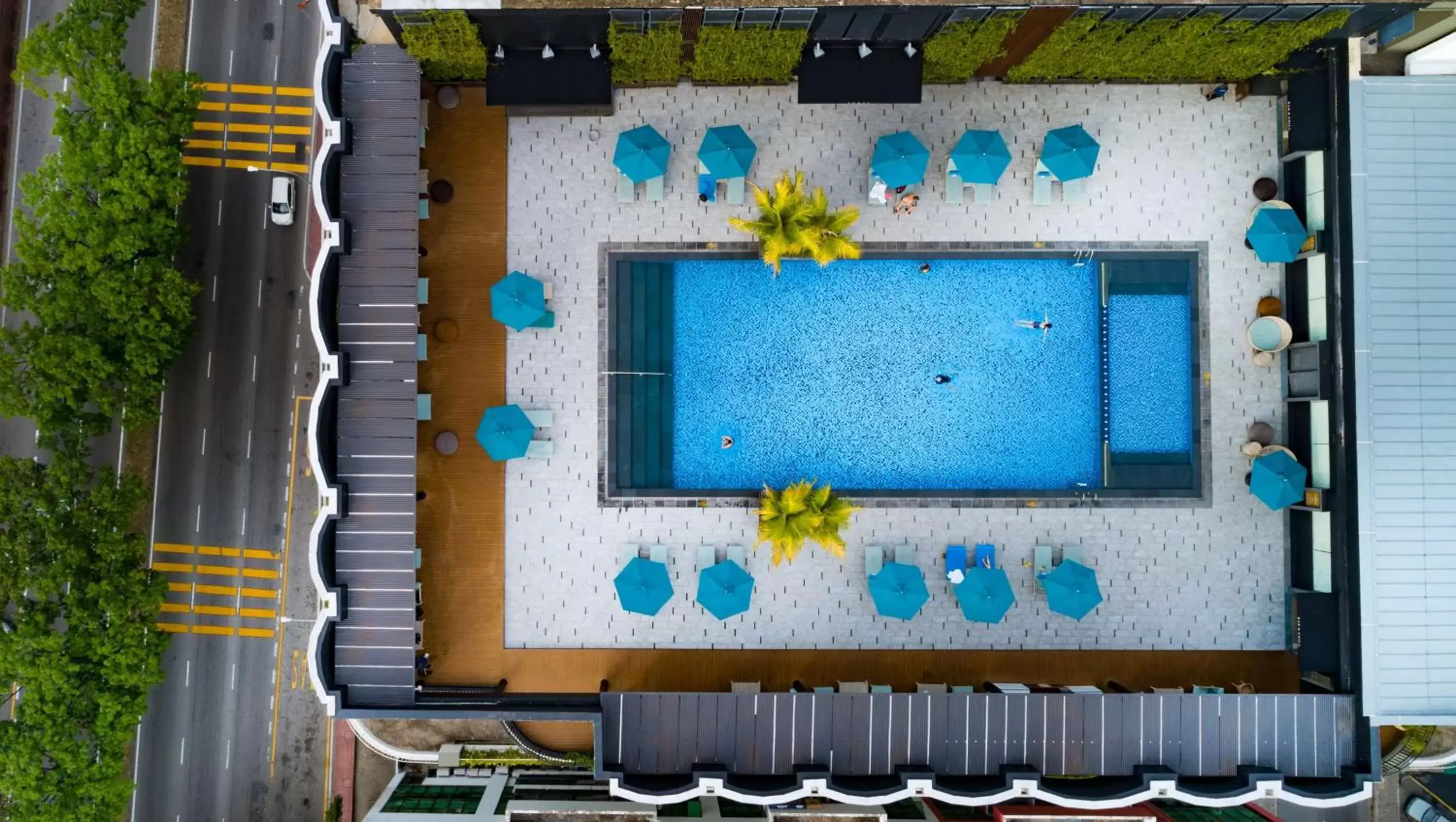 Pool View in Hilton Kota Kinabalu
