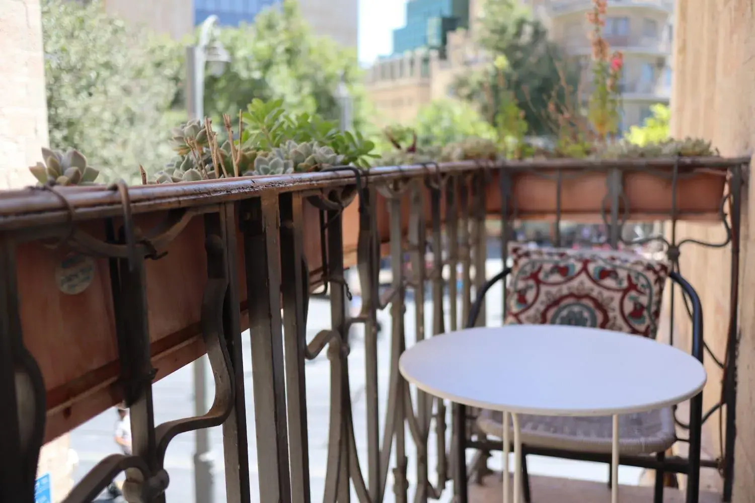 Balcony/Terrace in Jerusalem Hostel