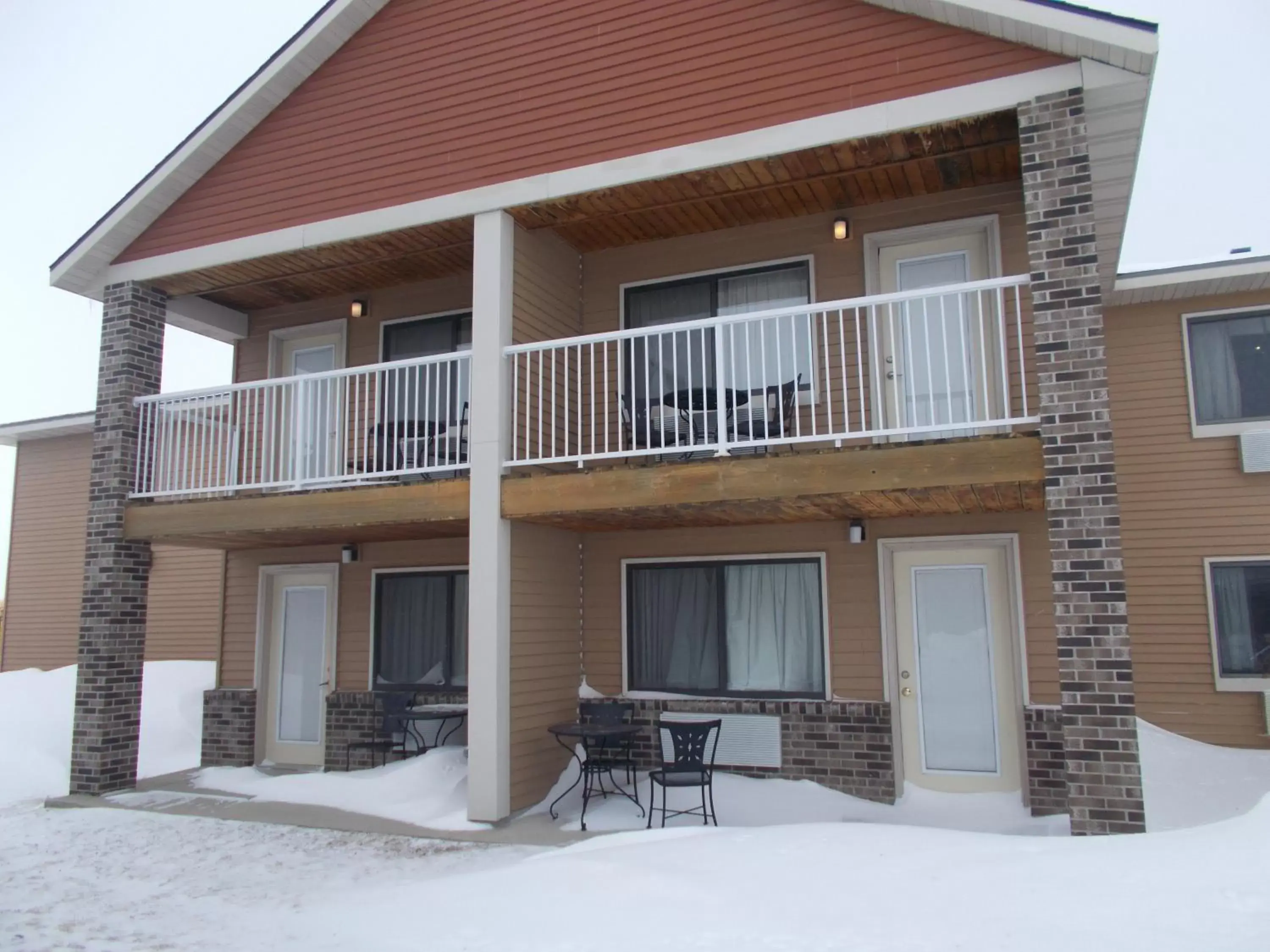 Patio, Winter in AmericInn by Wyndham Aberdeen Event Center