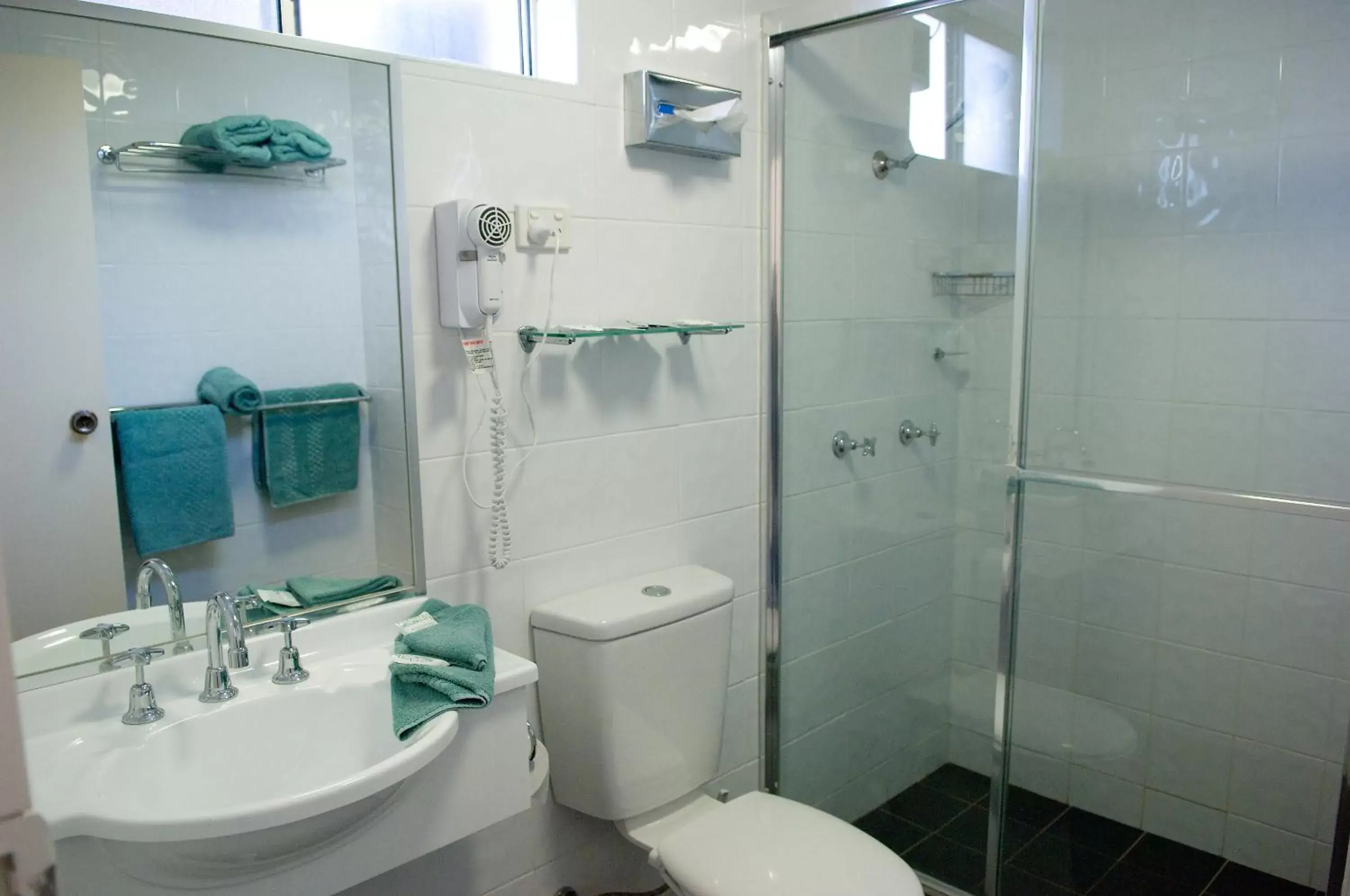 Shower, Bathroom in Narellan Motor Inn