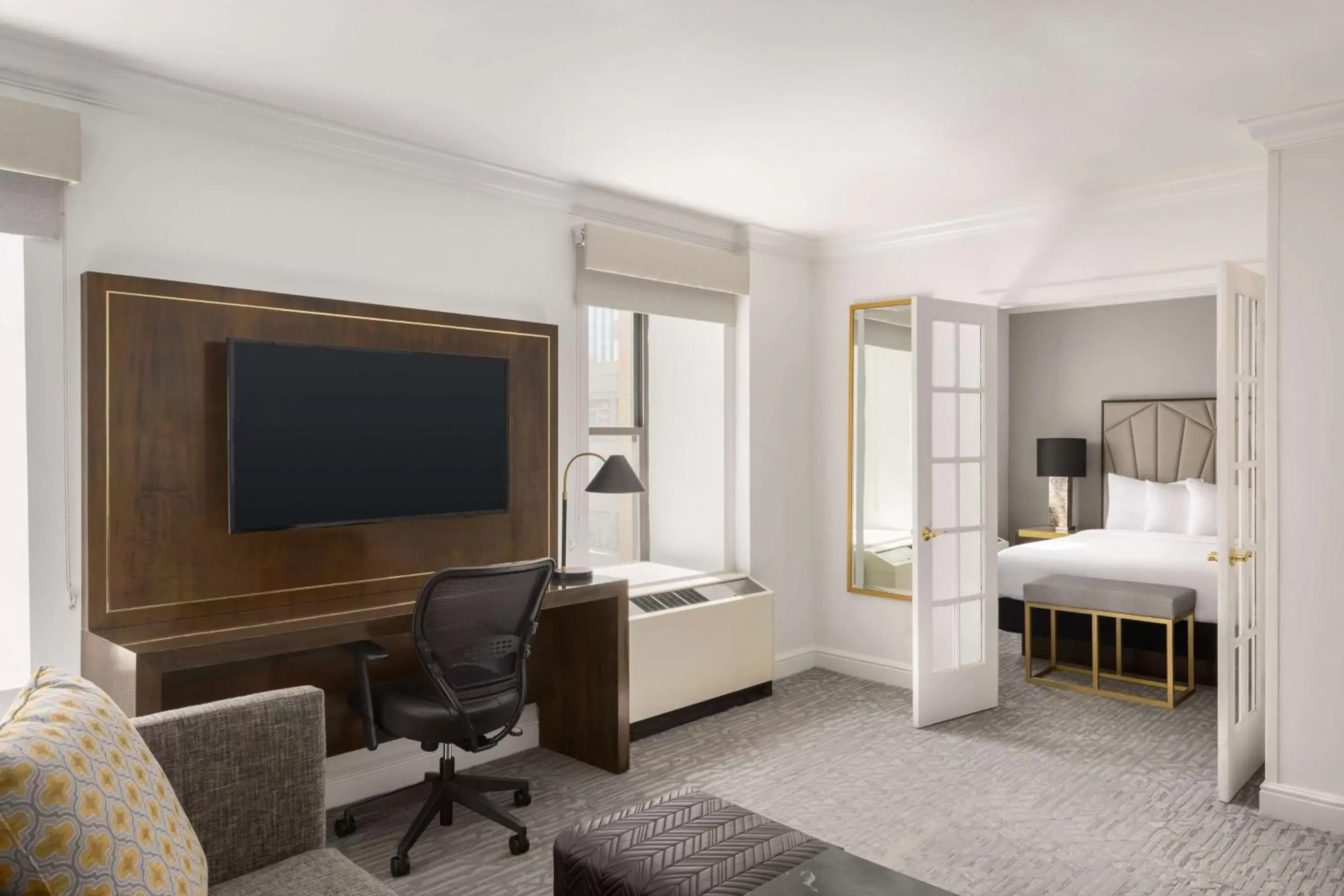 Bedroom, TV/Entertainment Center in Martinique New York on Broadway, Curio Collection by Hilton