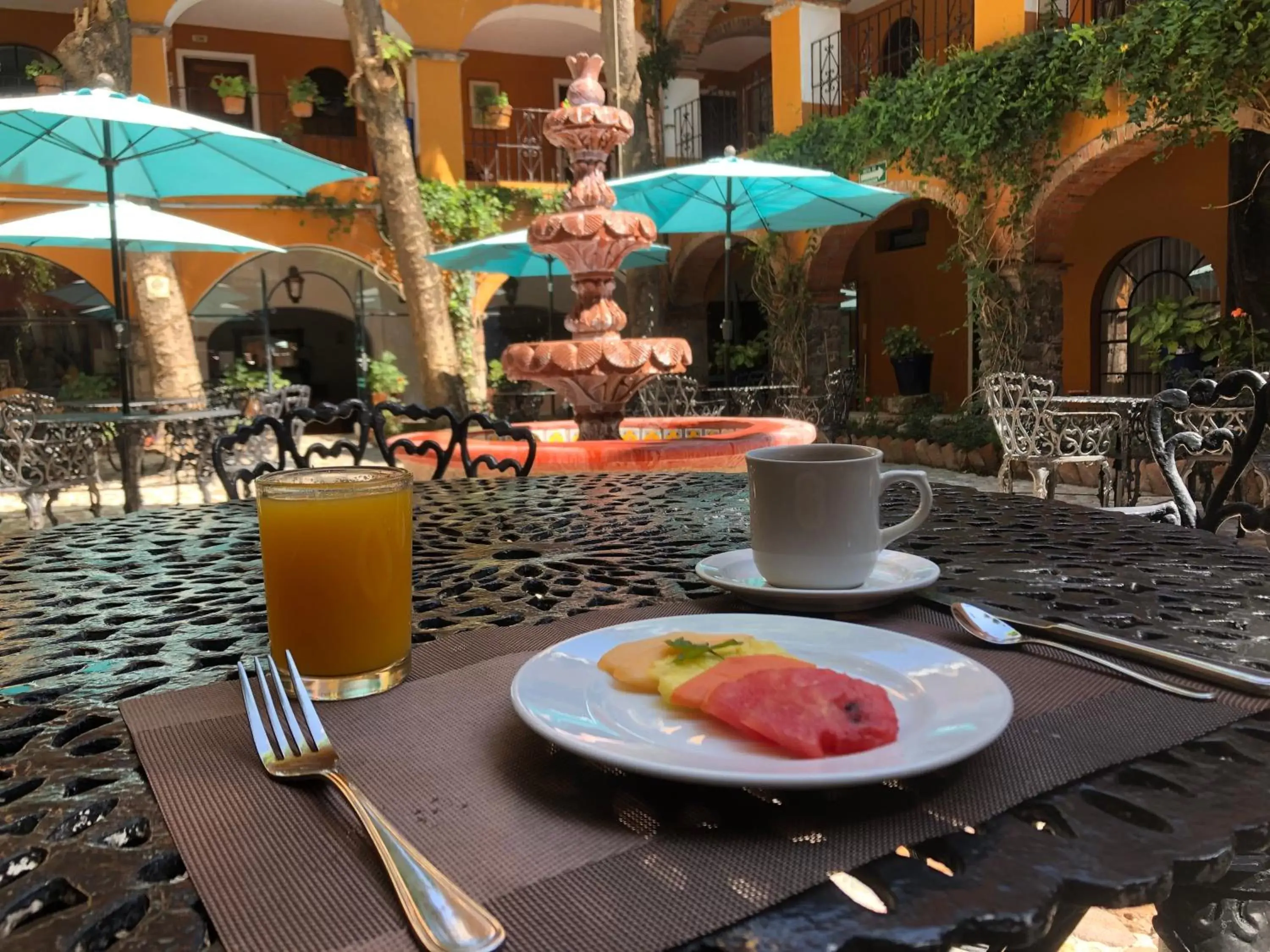 Breakfast in Hotel Hacienda Monteverde San Miguel de Allende