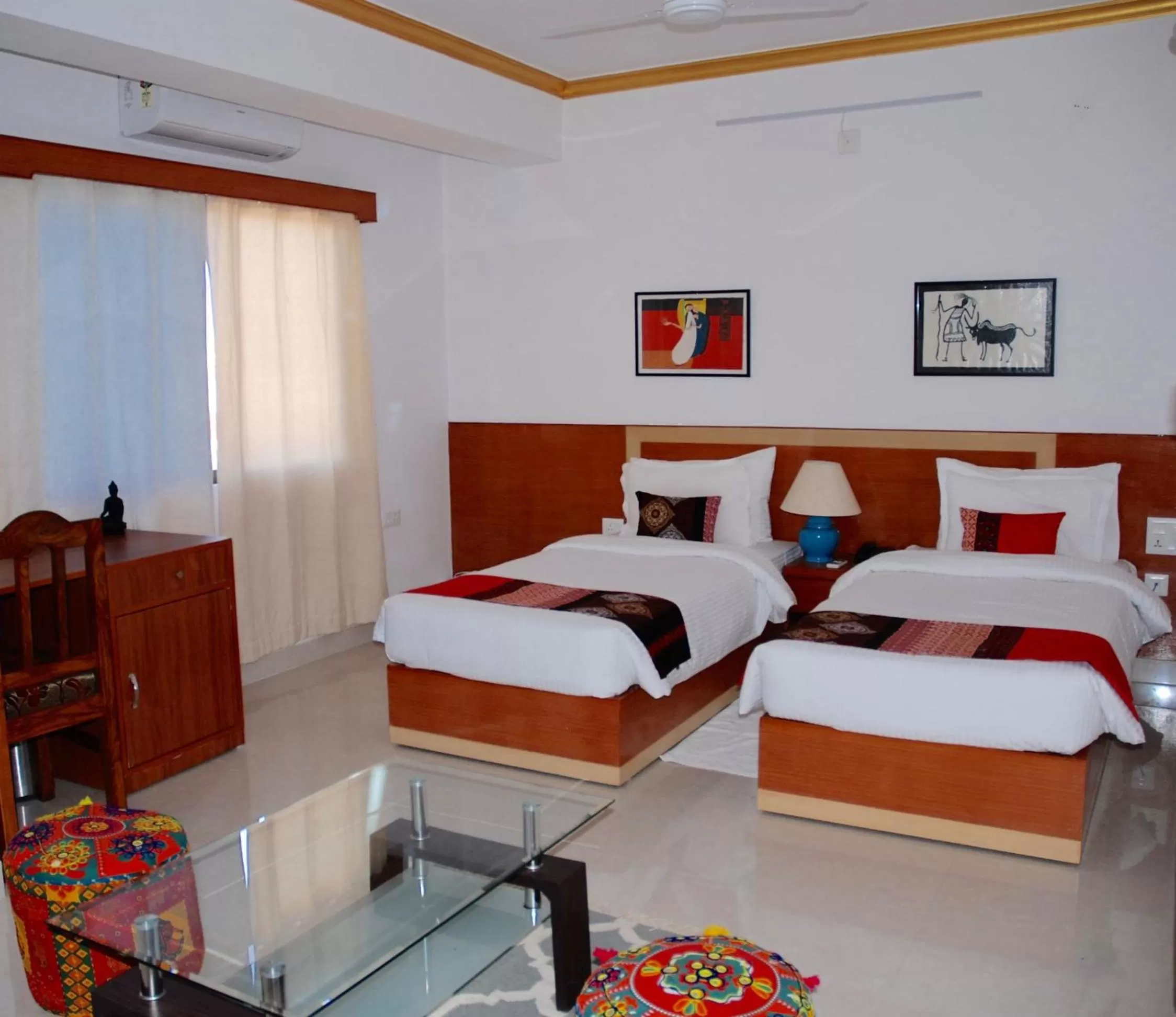 Bed in The Bodhgaya Hotel School