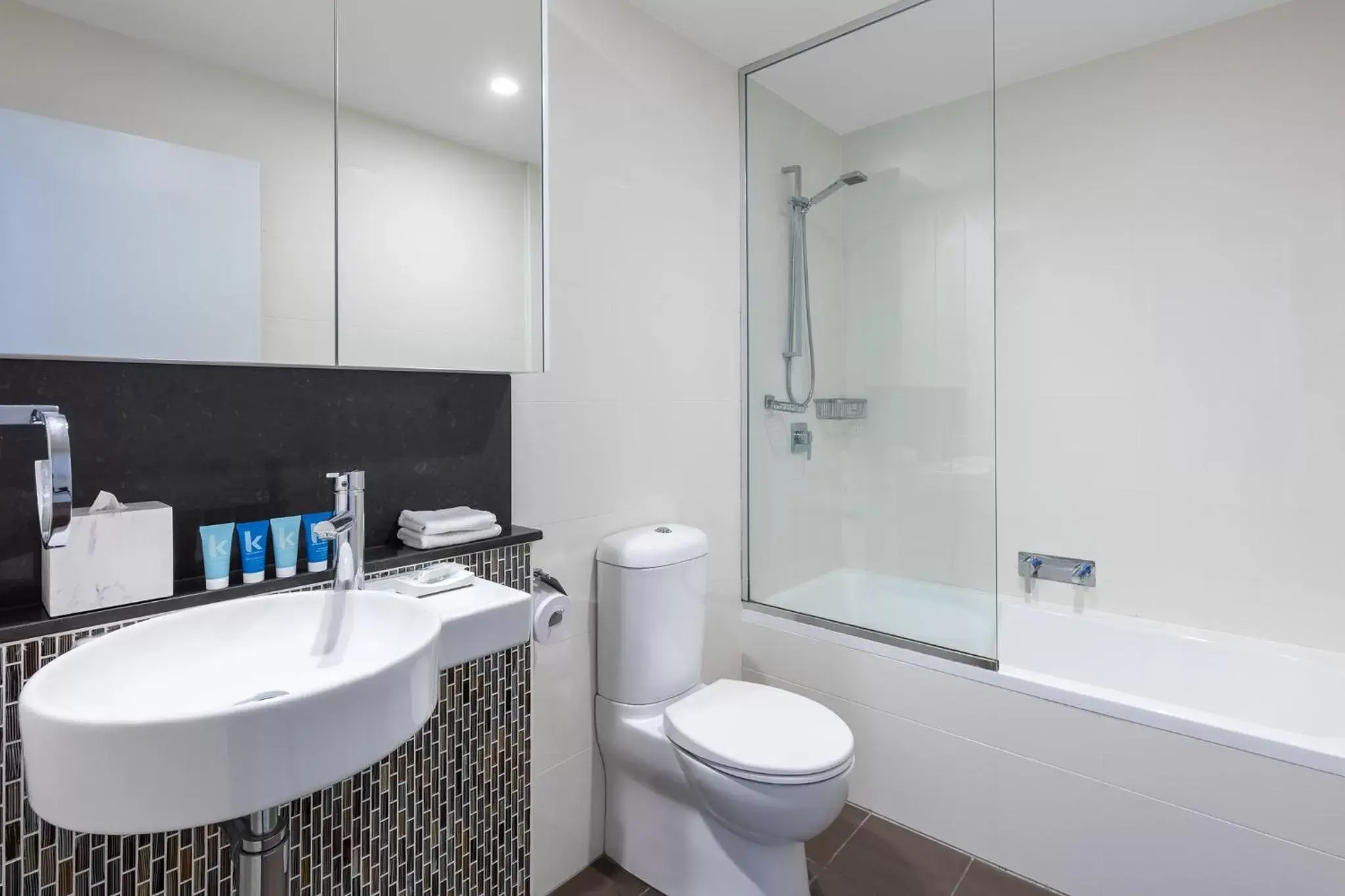 Shower, Bathroom in Meriton Suites Adelaide Street, Brisbane