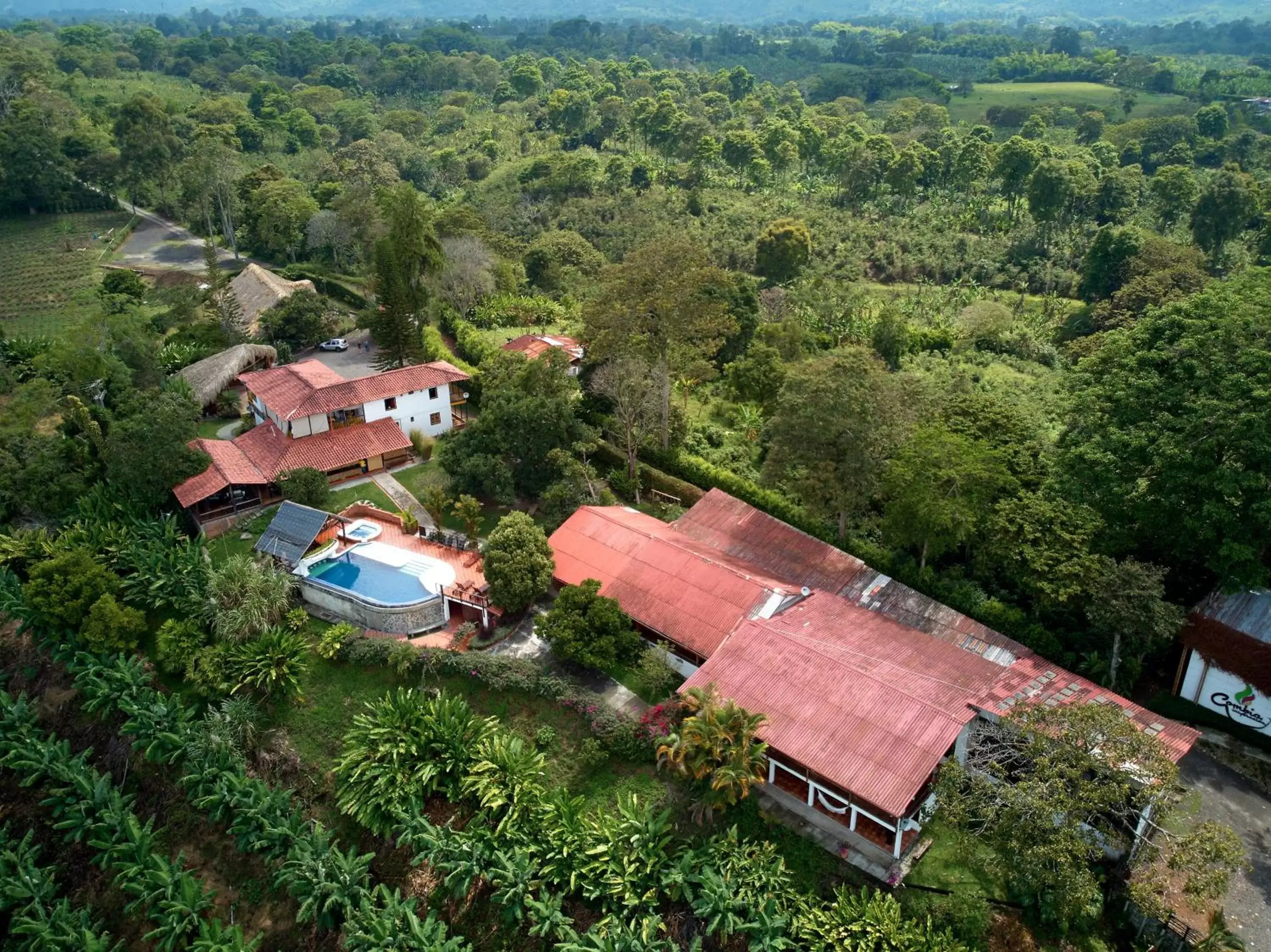 Property building, Bird's-eye View in Hotel Hacienda Combia