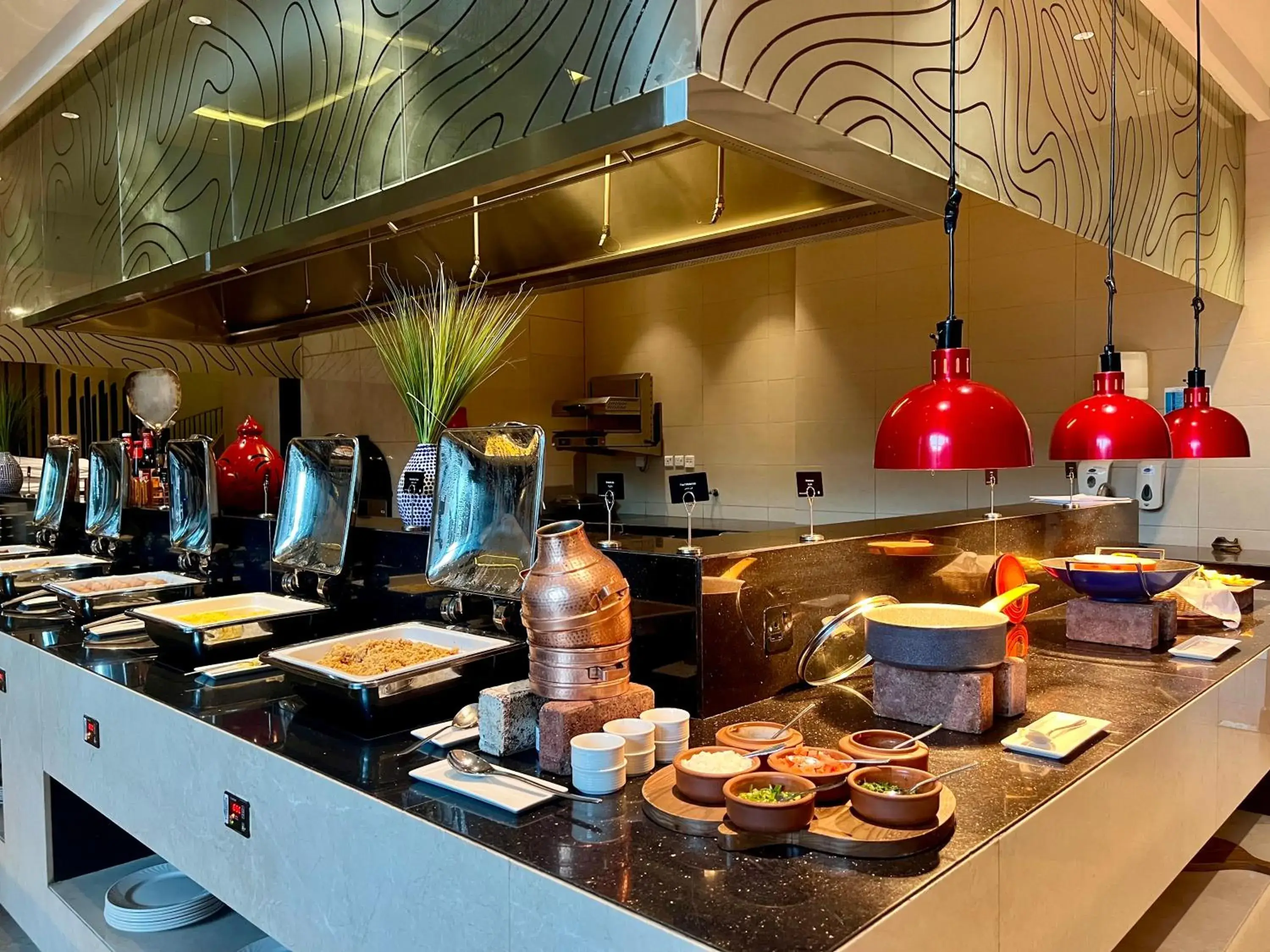 Buffet breakfast in Radisson Collection Muscat, Hormuz Grand