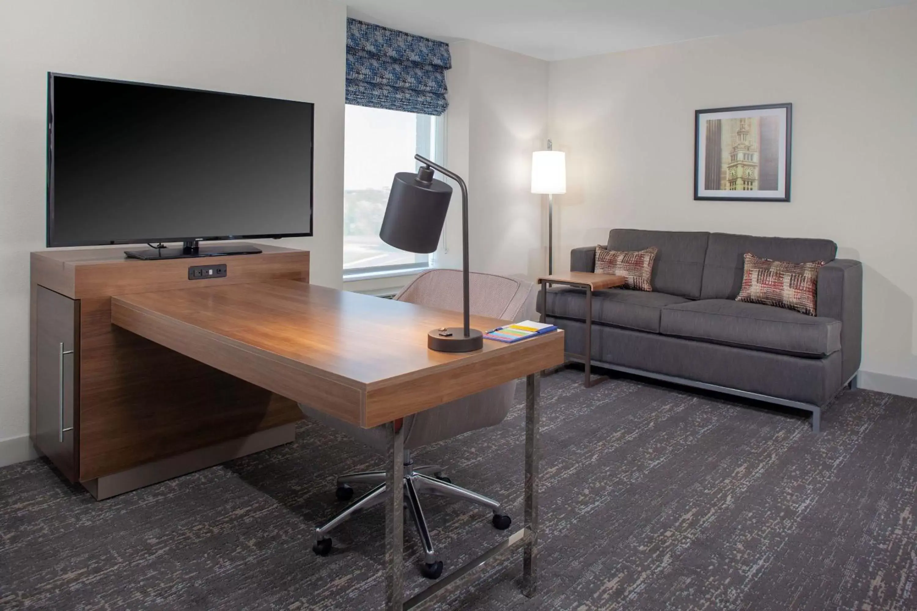 Bedroom, TV/Entertainment Center in Hampton Inn & Suites Chicago-Burr Ridge