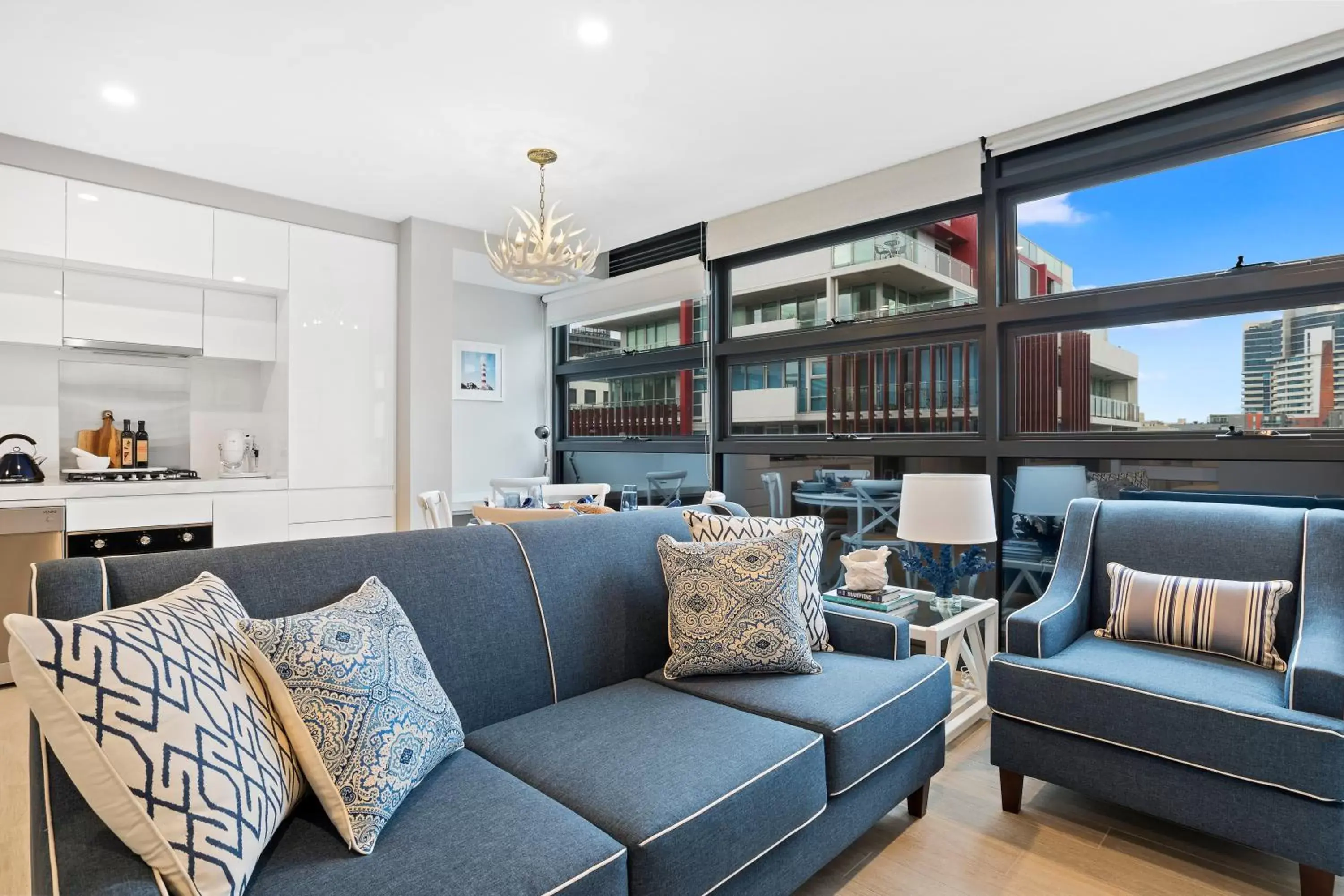 Living room, Seating Area in The Hamptons Apartments - Port Melbourne