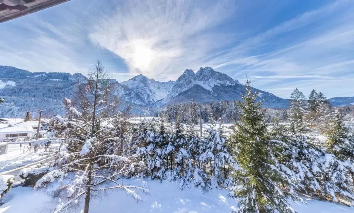 Mountain view, Winter in Hotel Quellenhof